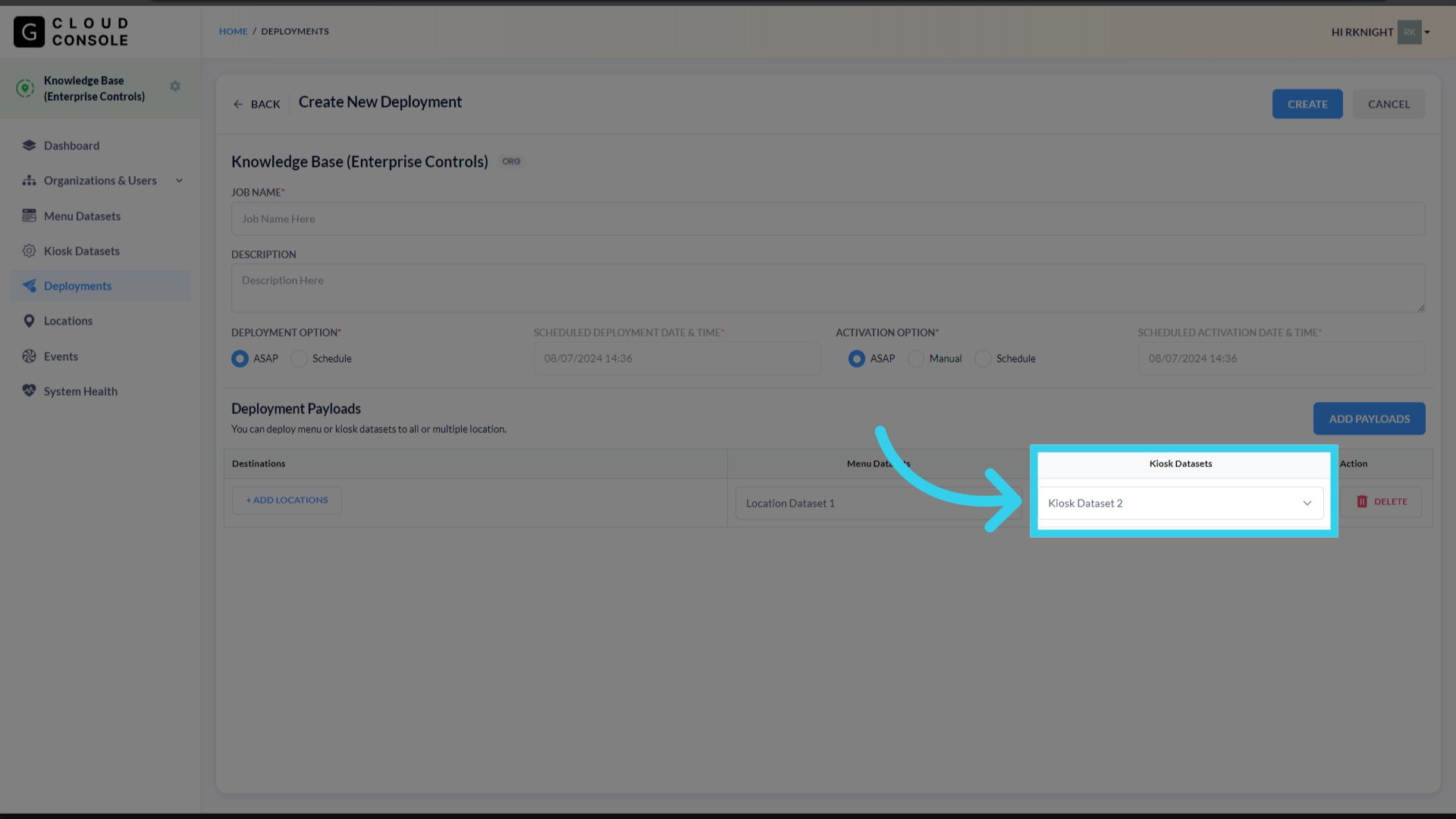 ... and which Kiosk settings