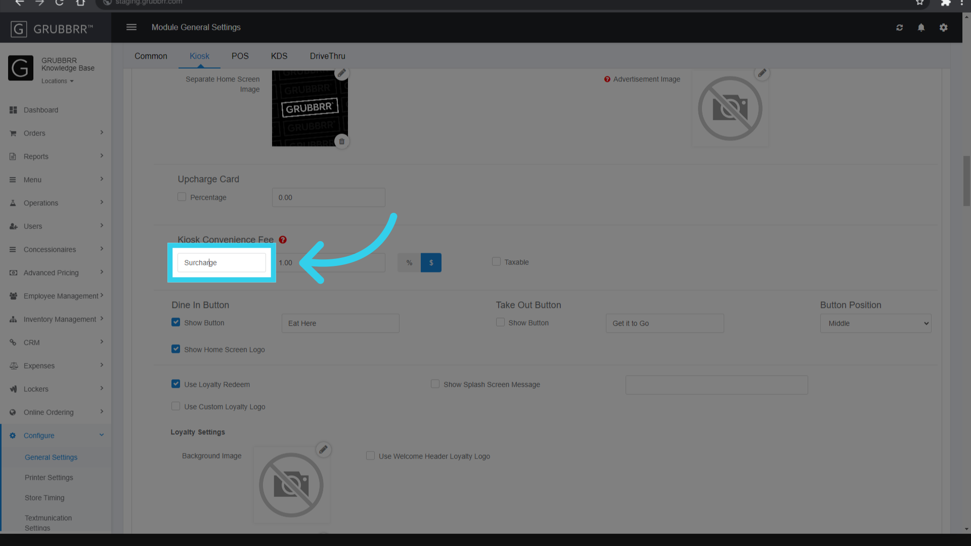 If desired, update the Display Name of the surcharge