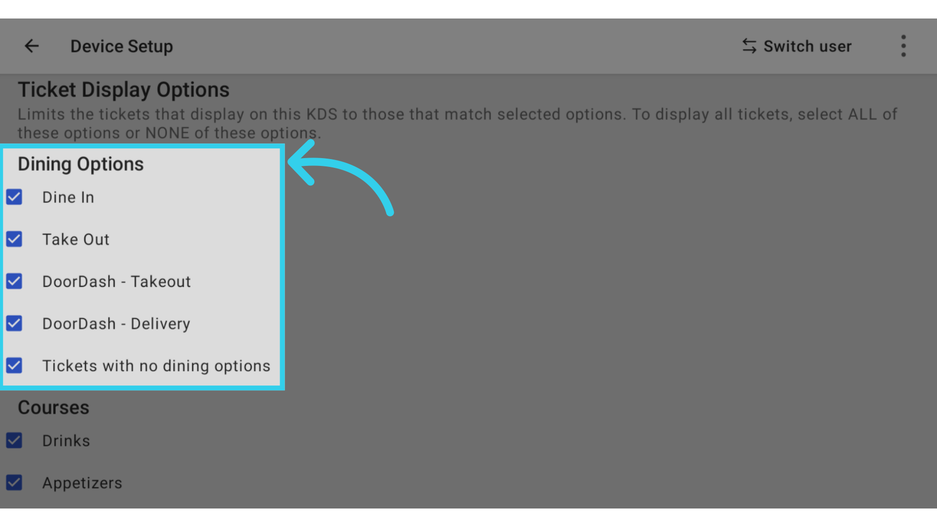 Make sure that all third party order types created for GRUBBRR have been checked on this screen