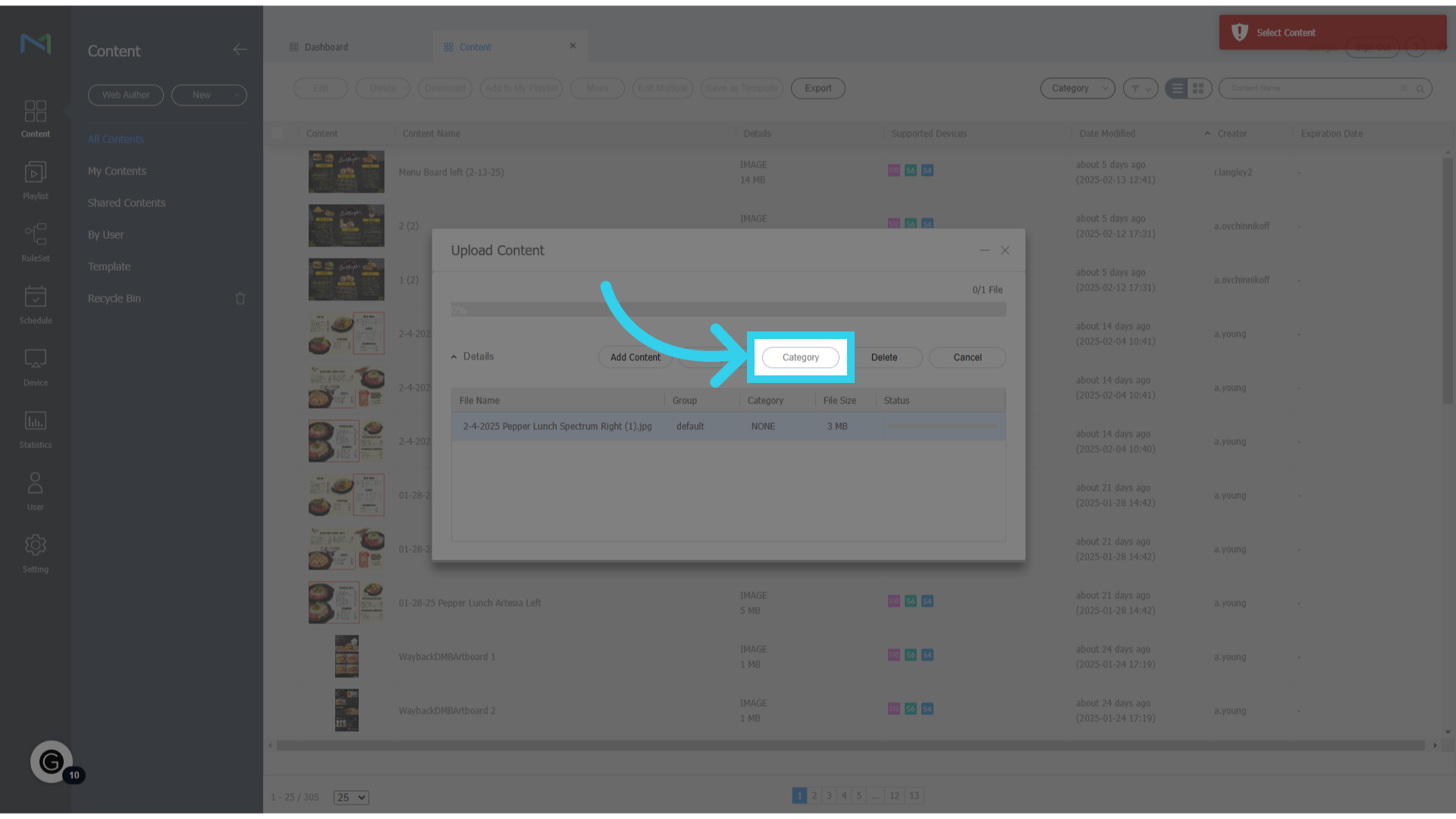 Click 'Category'