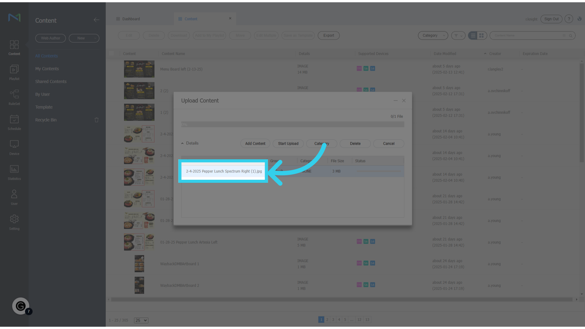 Make sure the file name includes the upload date, the brand, and which screen the content is for (if applicable)