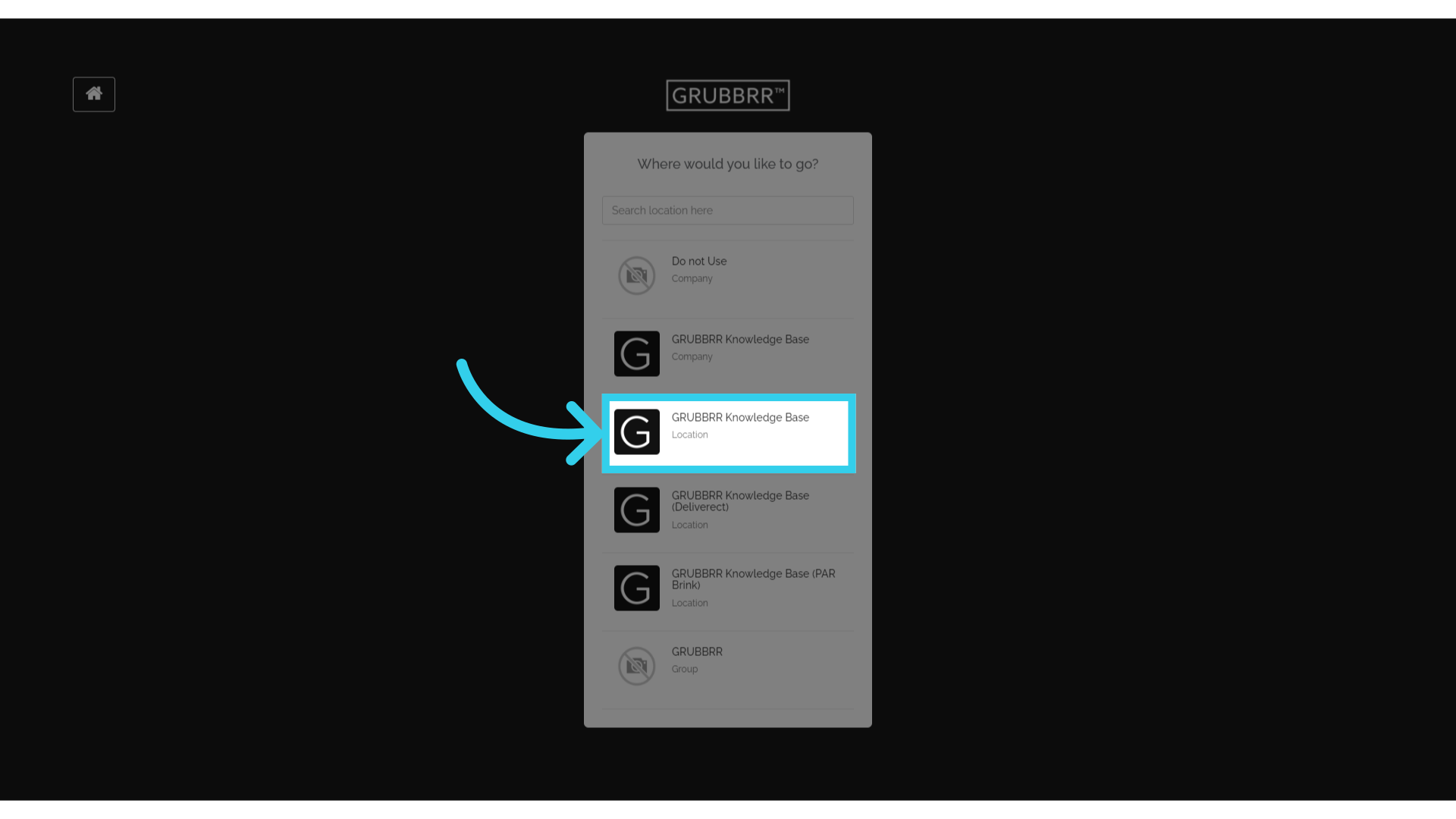 Sign into the GRUBBRR Portal at the Location level