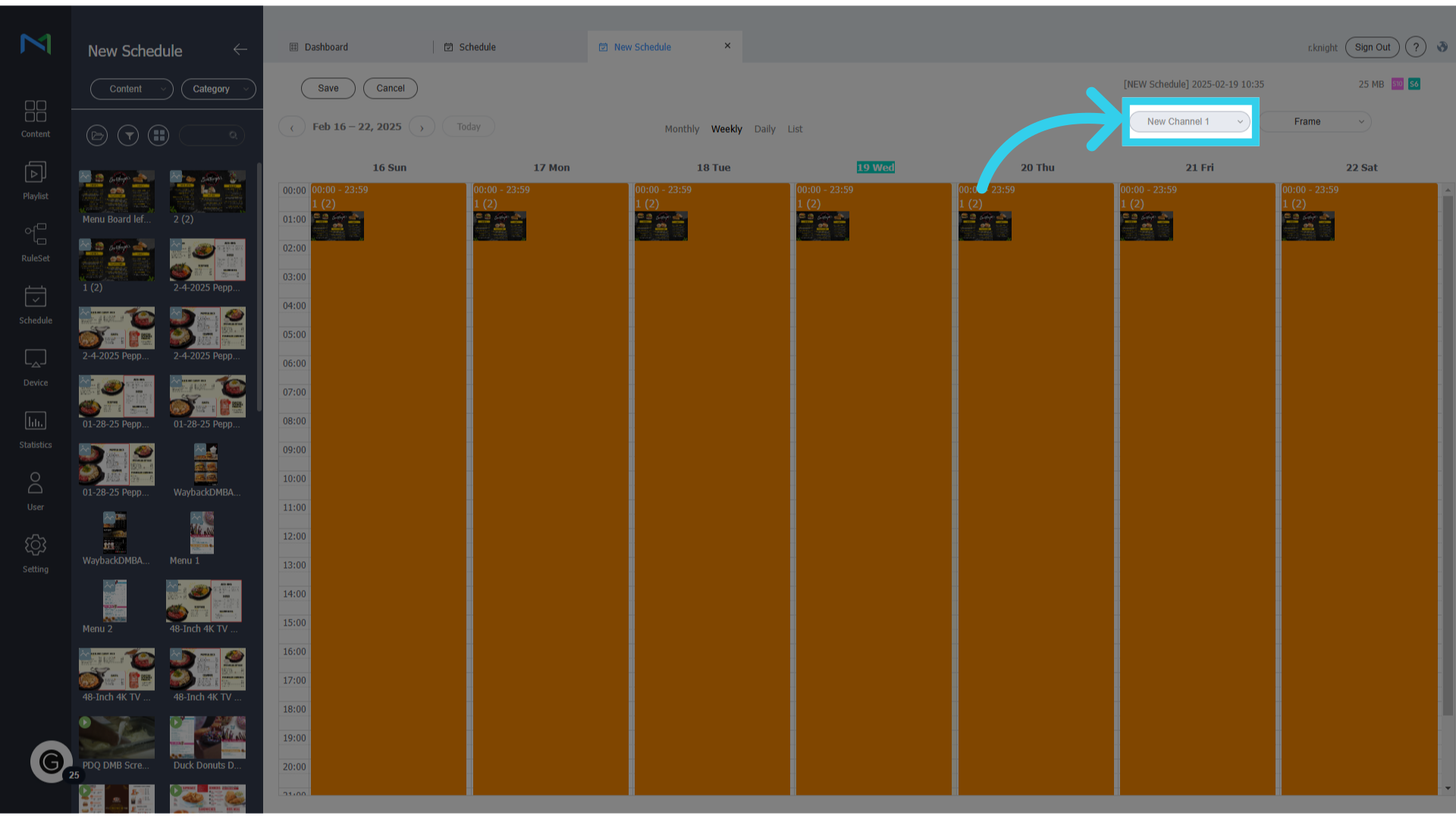 For clients with multiple devices, we recommend creating a single schedule with multiple channels