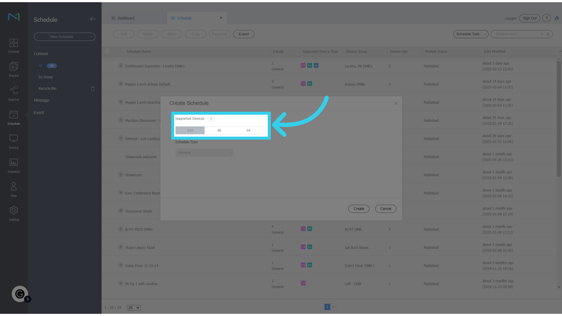 Enable all devices under the 'Supported Devices' heading