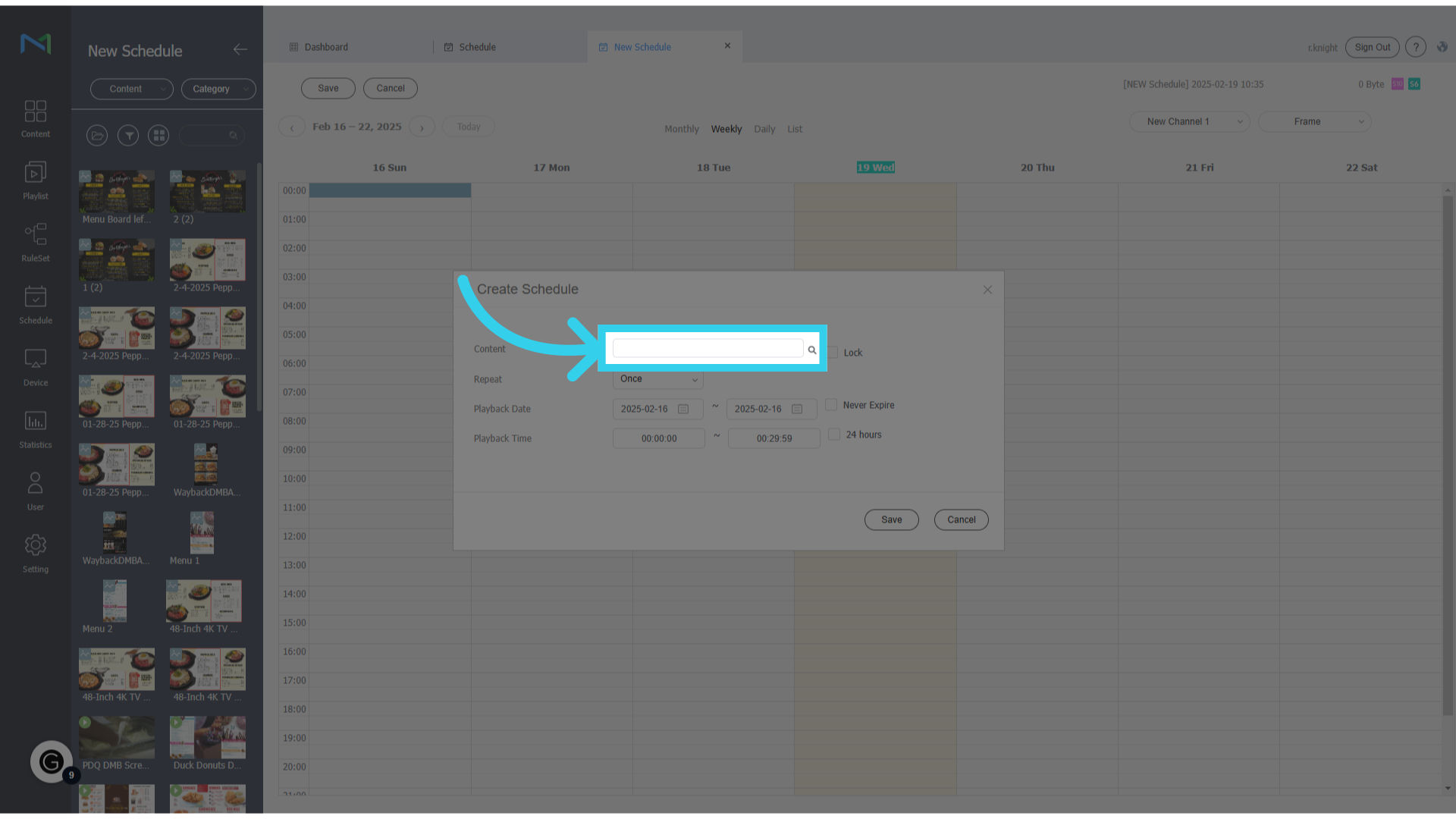 ... And search for the content to add