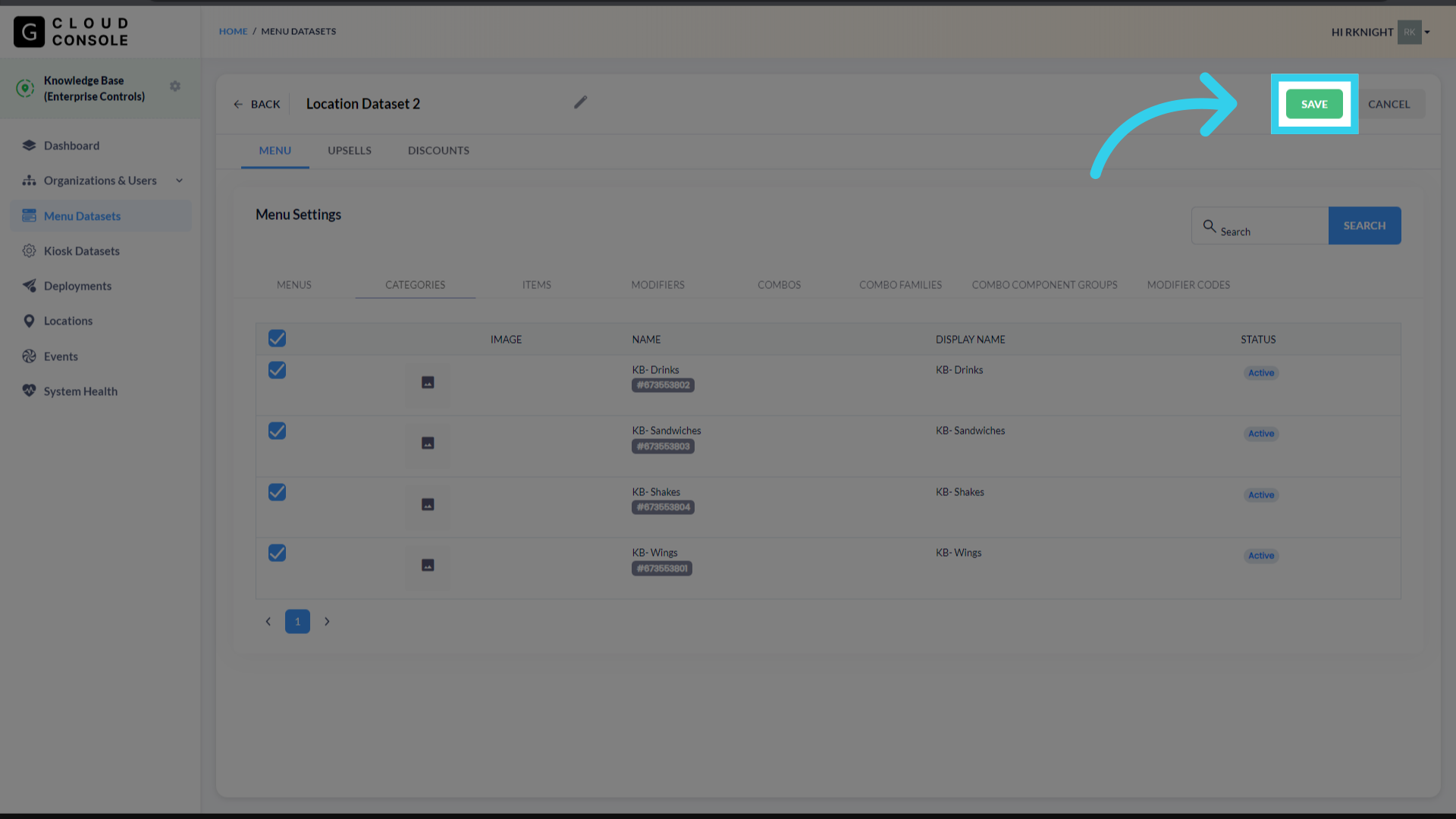 Click 'Save' to finalize your changes