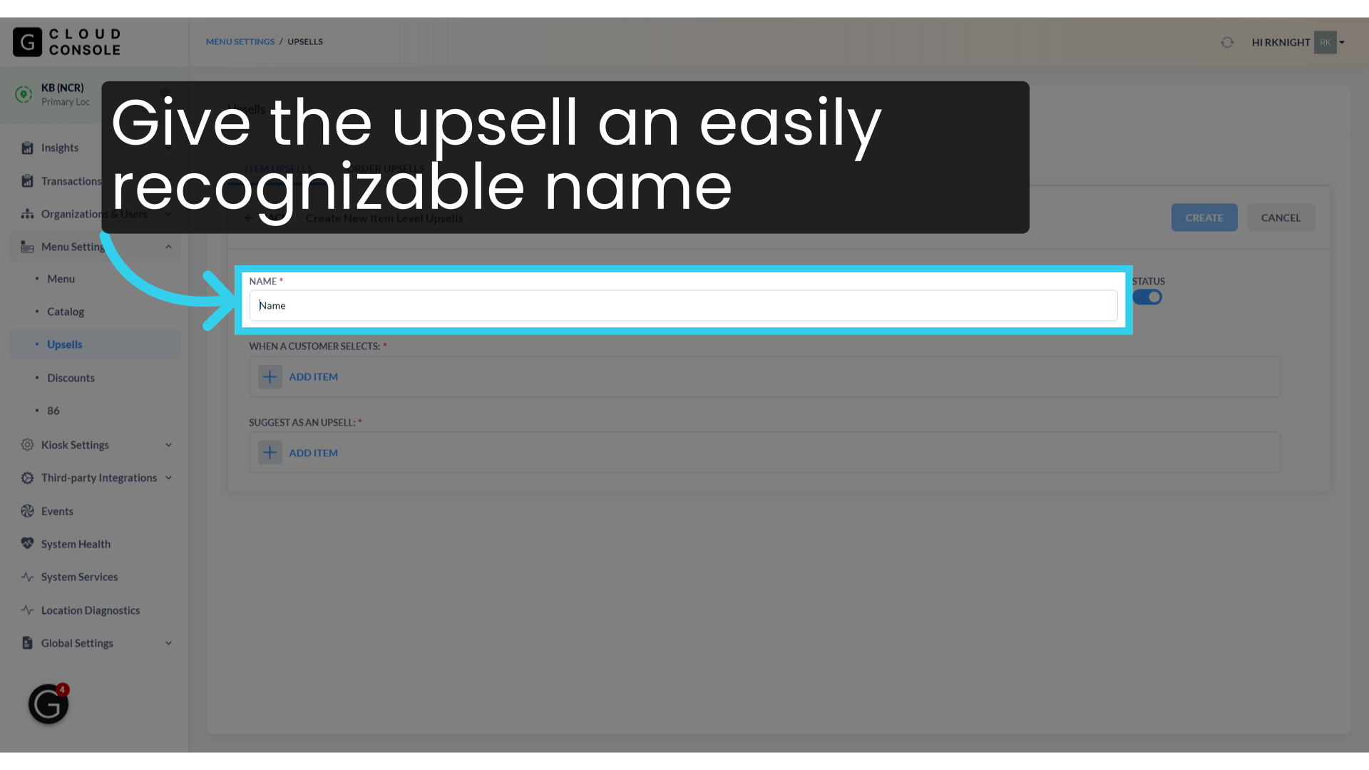 Give the upsell an easily recognizable name