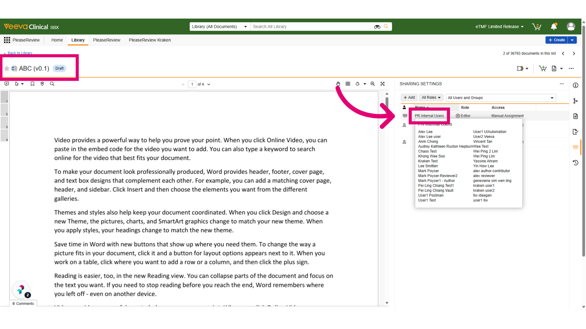 'PR Internal Users' group