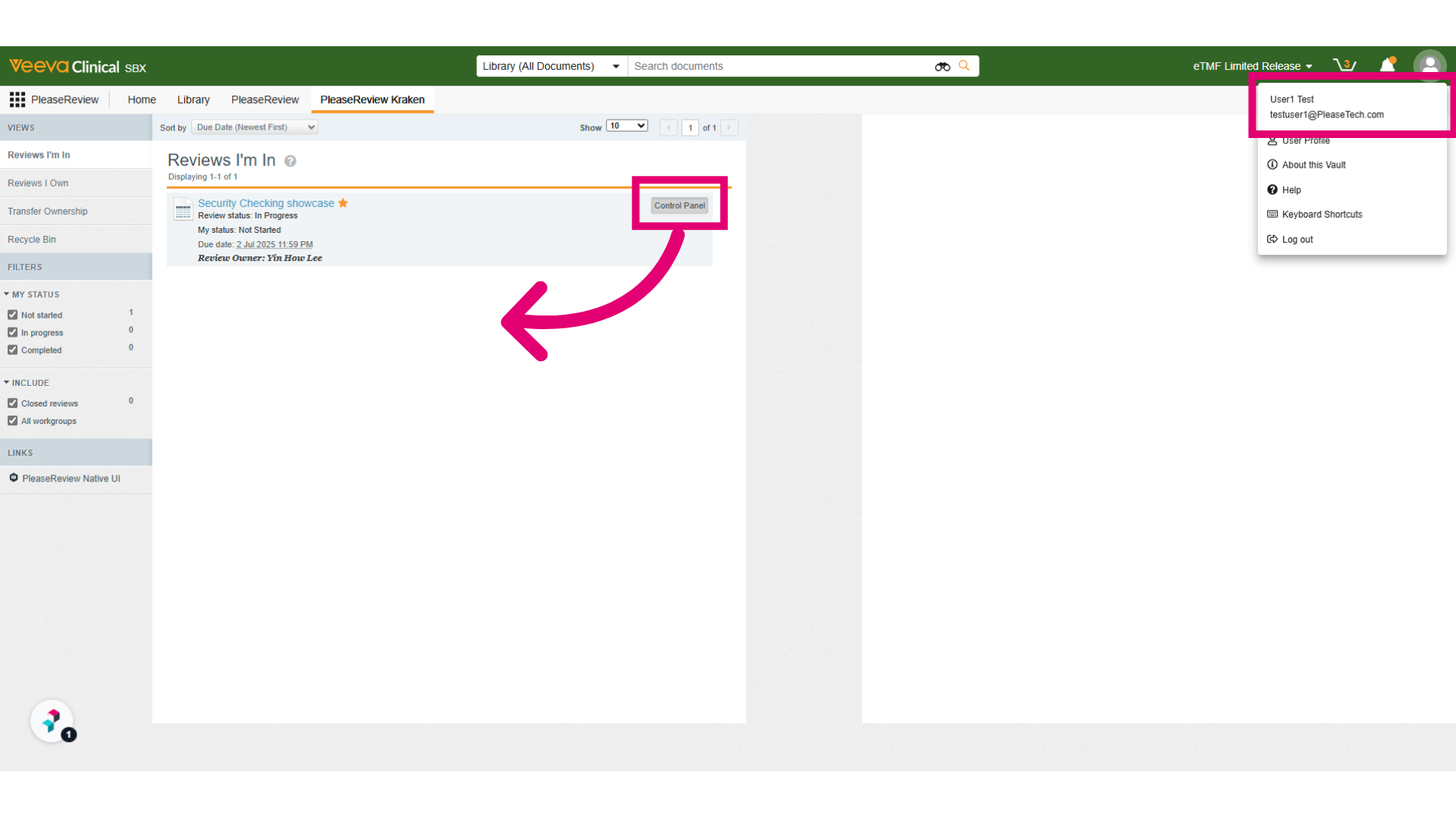 Click 'Control Panel'