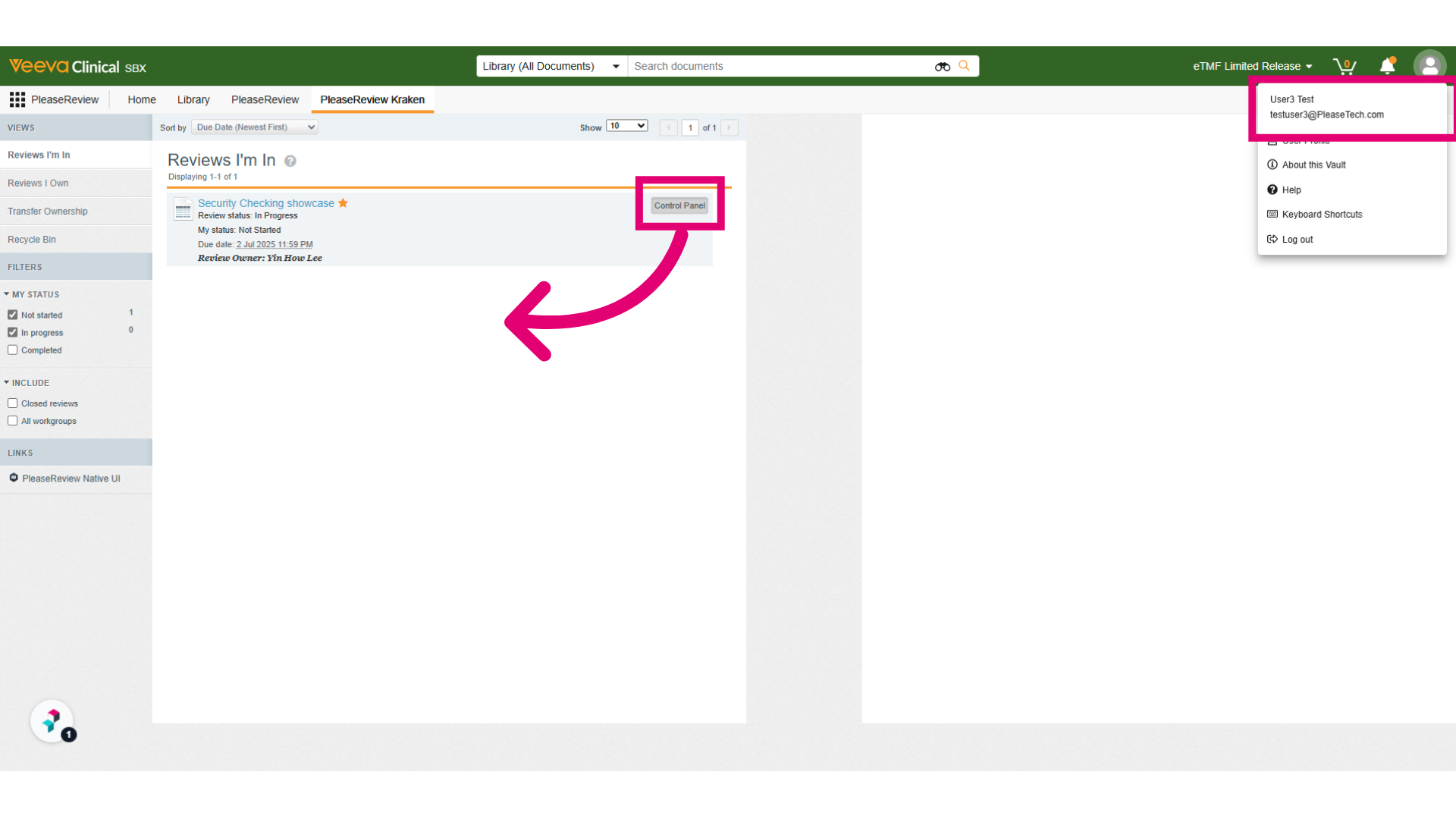 Click 'Control Panel'