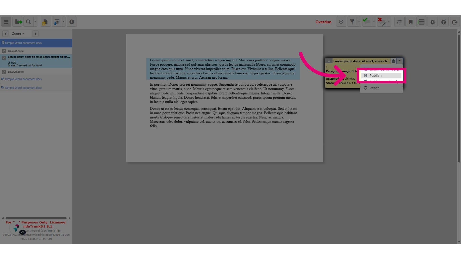 Click 'Publish'