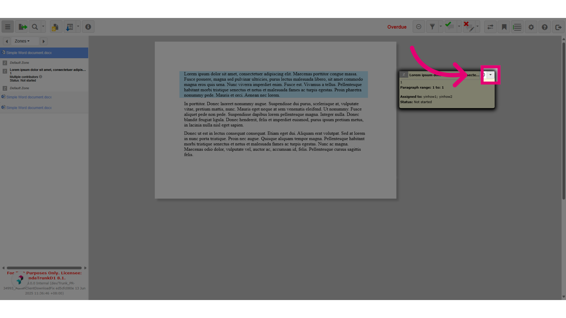 Click 'Toggle Dropdown'