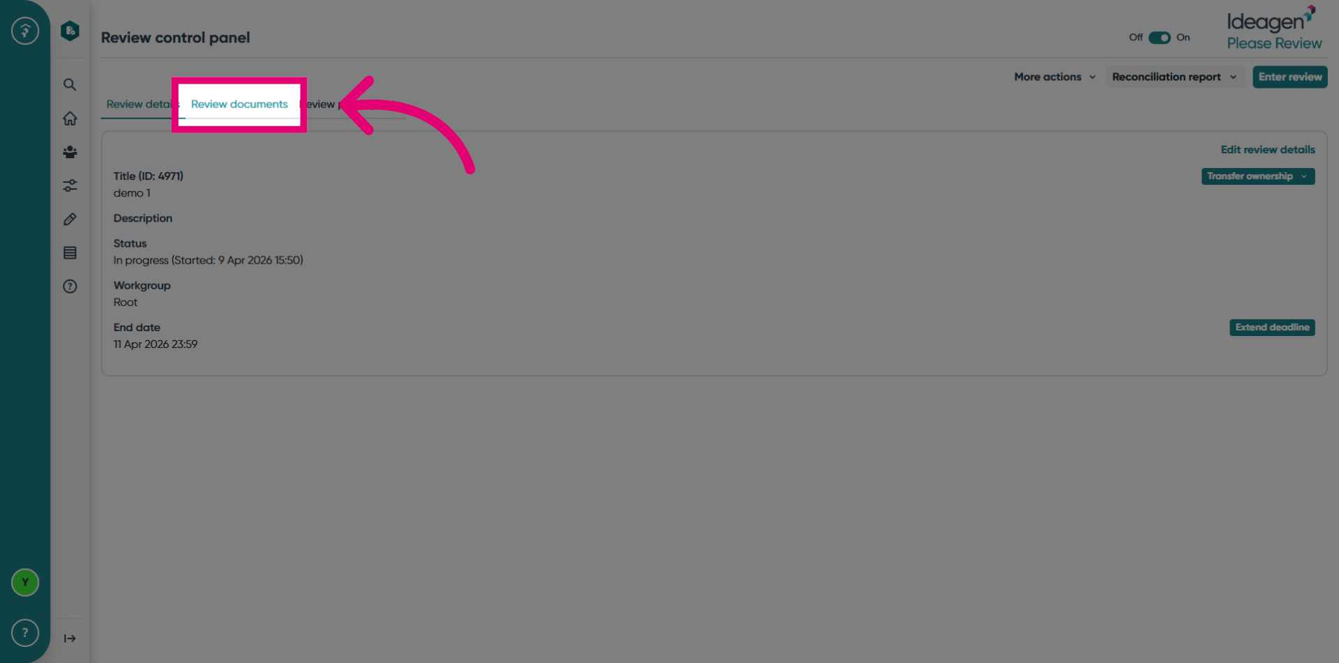 View Review Documents