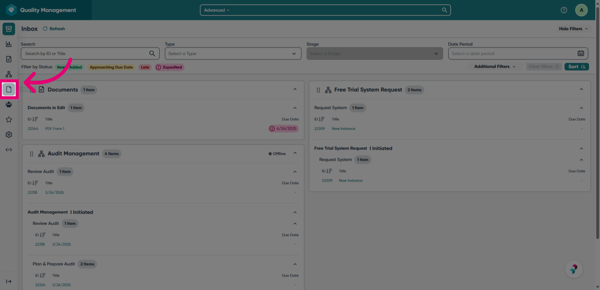 Access the Reports module