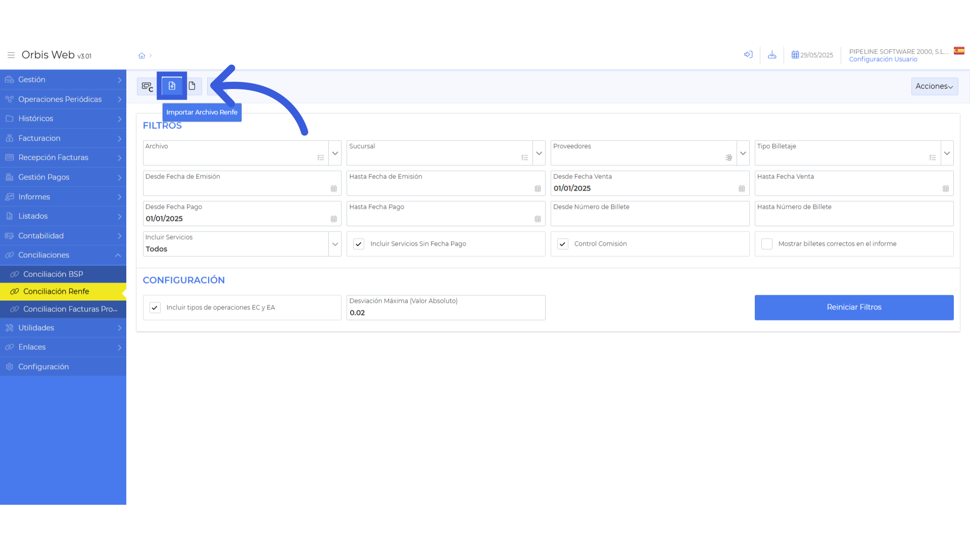 Importar el archivo TXT