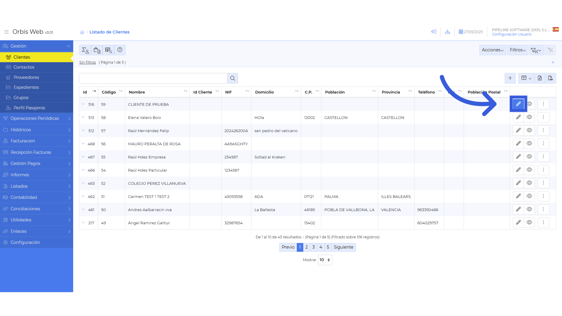 Configurar cliente