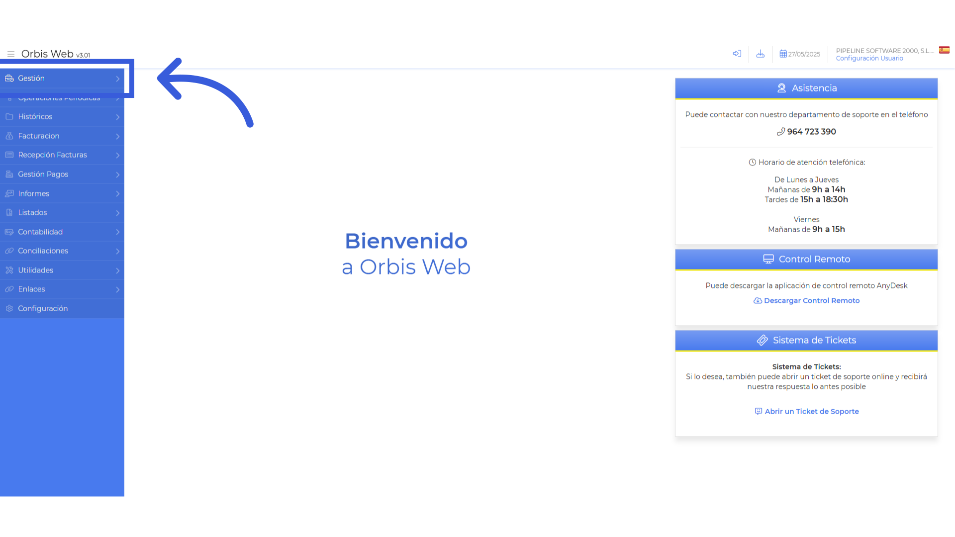 Acceder a gestión