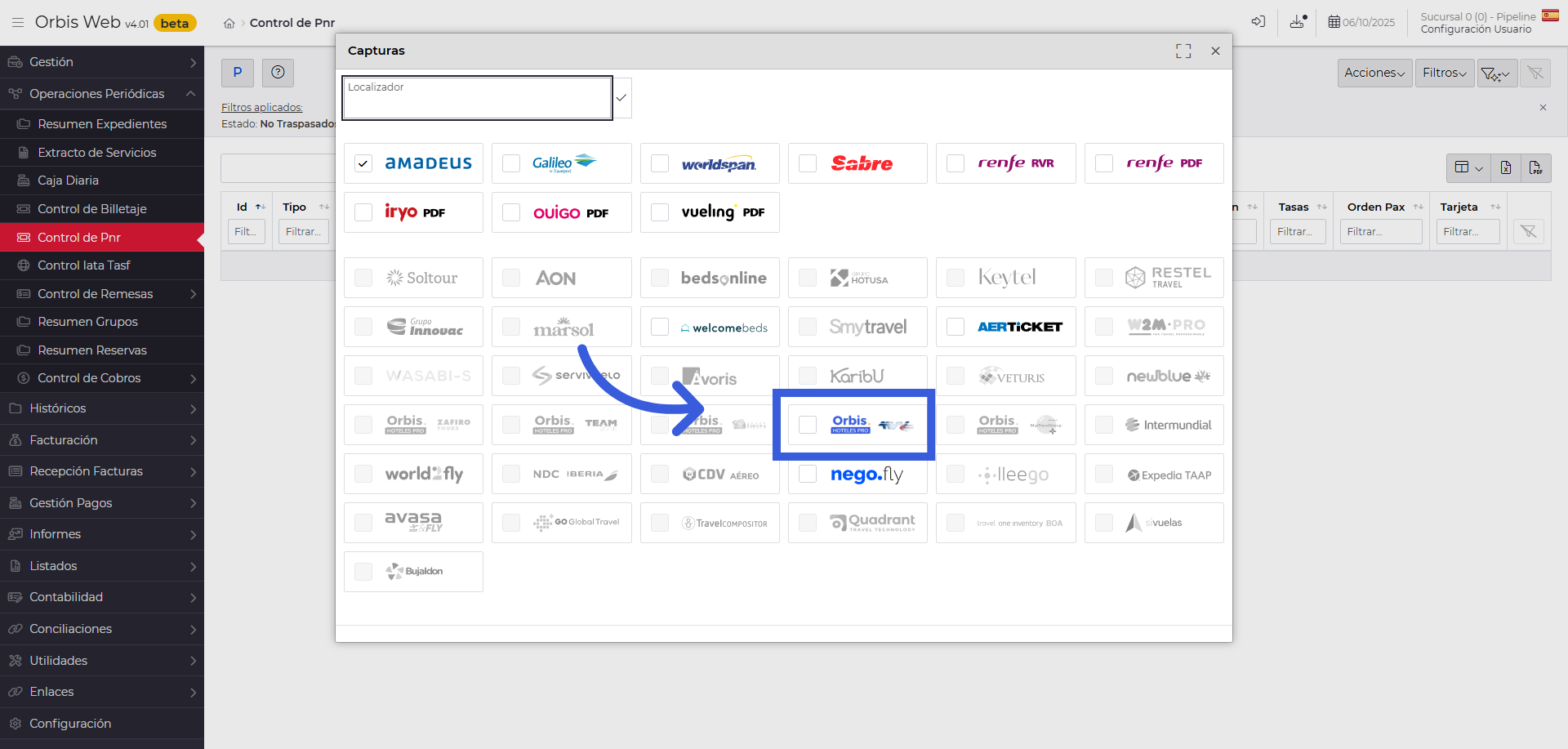 Seleccionar proveedor