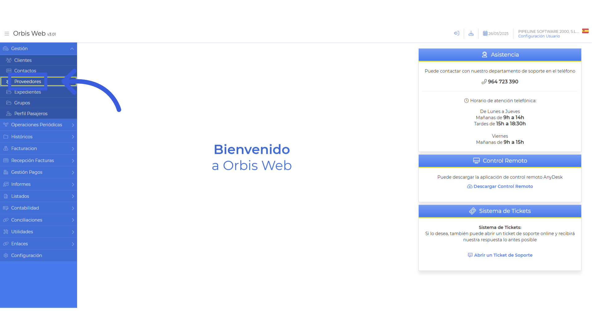 Acceder a proveedores