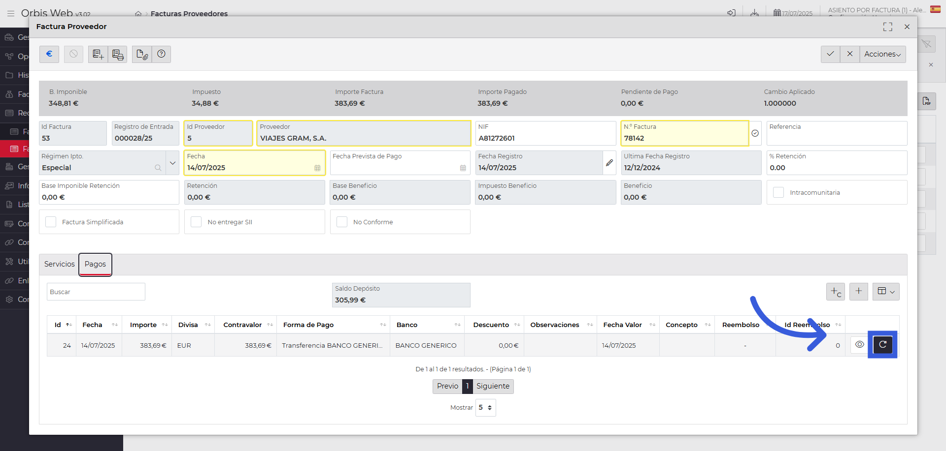 Modificar documentos bancarios