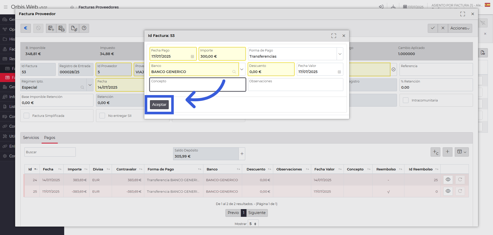 Seleccionar la Forma de Pago