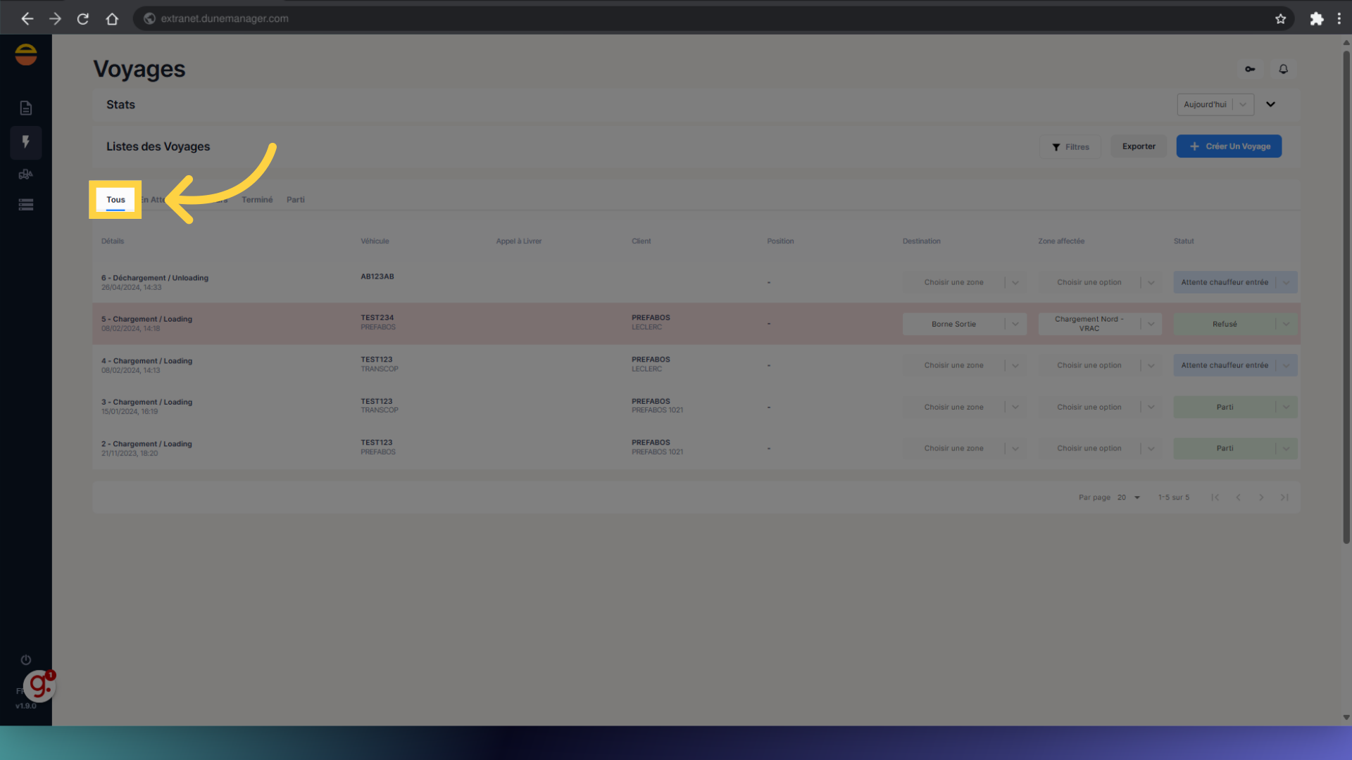 Visualisation de 'Tous'