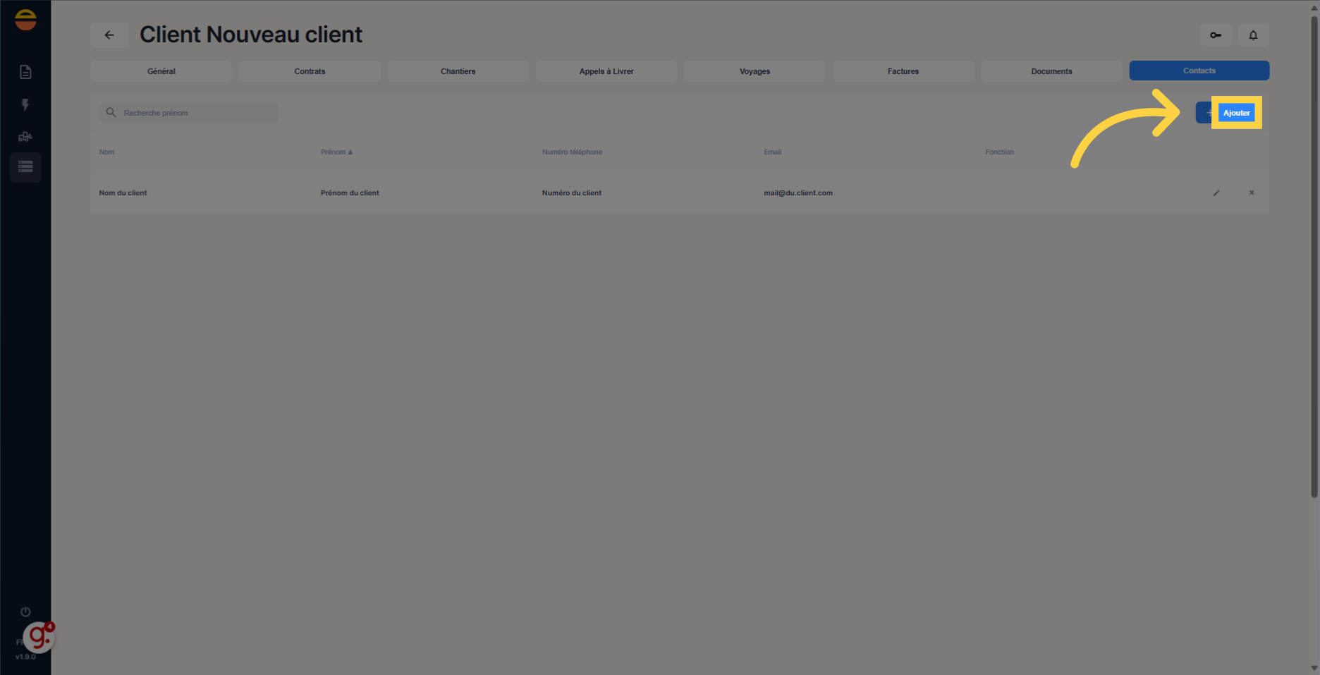 Cliquez 'Ajouter'