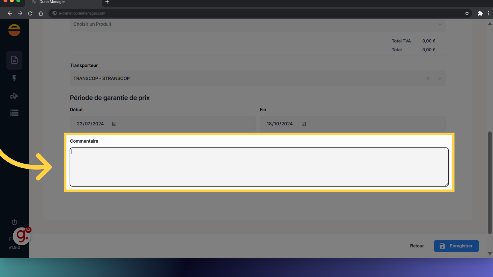 A disposition, un espace commentaire