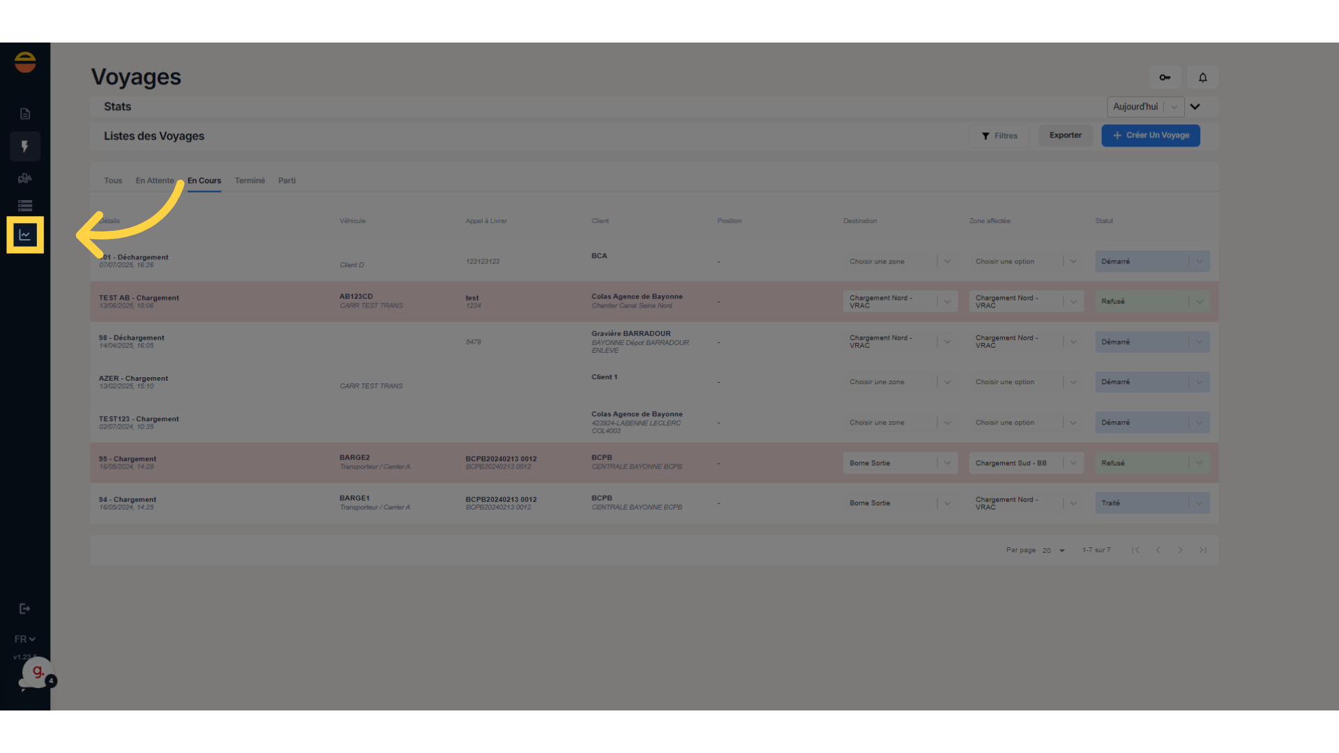 Cliquez sur le nouvel icône de BI