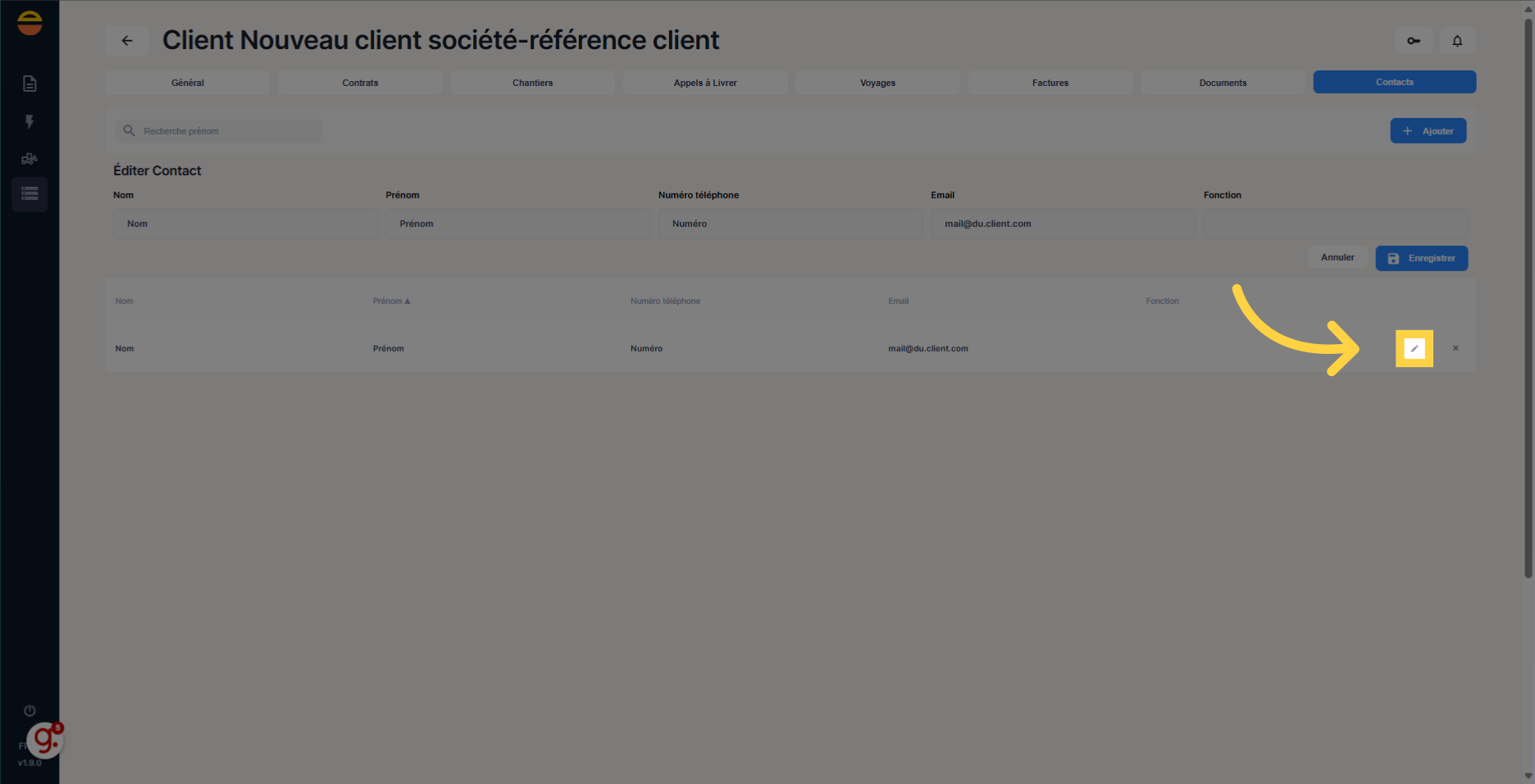 Cliquez sur l'édition