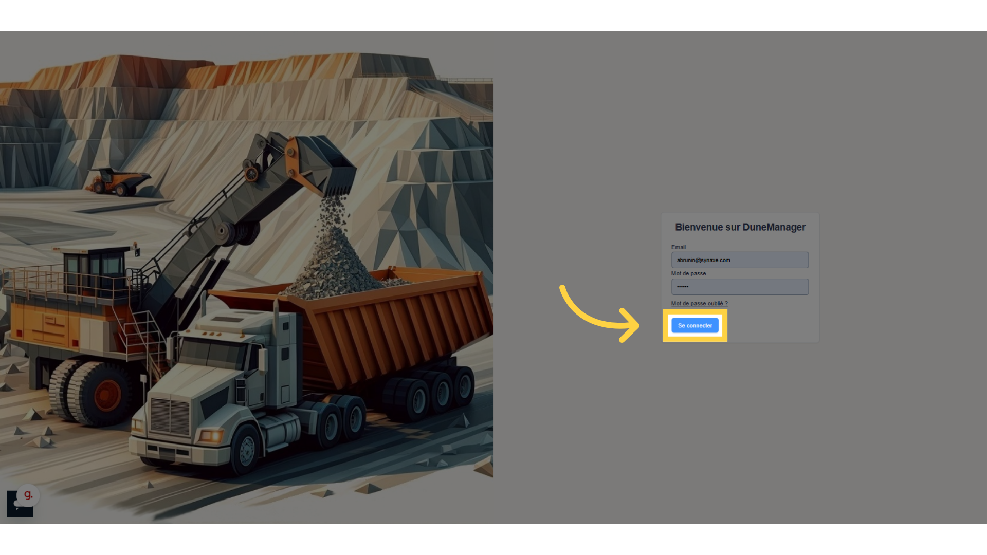 Cliquez sur 'Se connecter'
