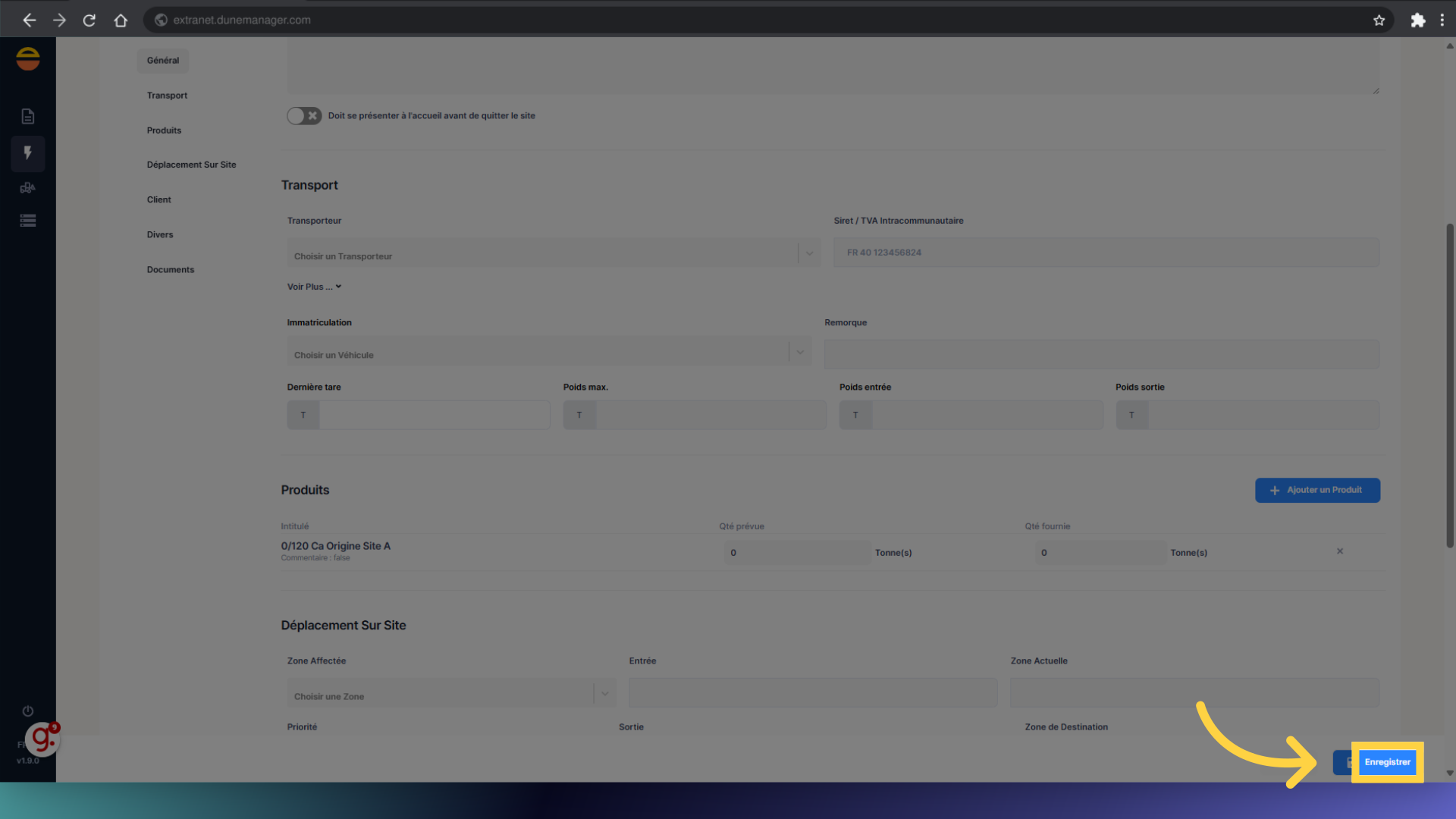 Editez le contenu si besoin et cliquez 'Enregistrer'