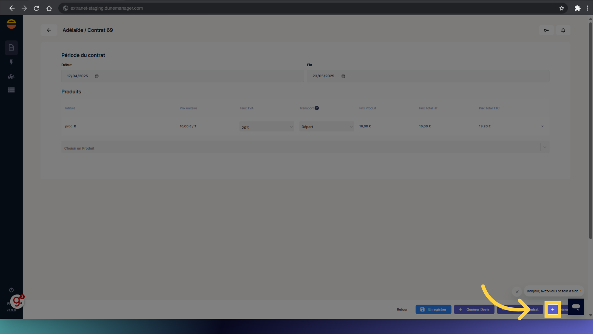 Cliquez sur 'Générer un Appel à Livrer'