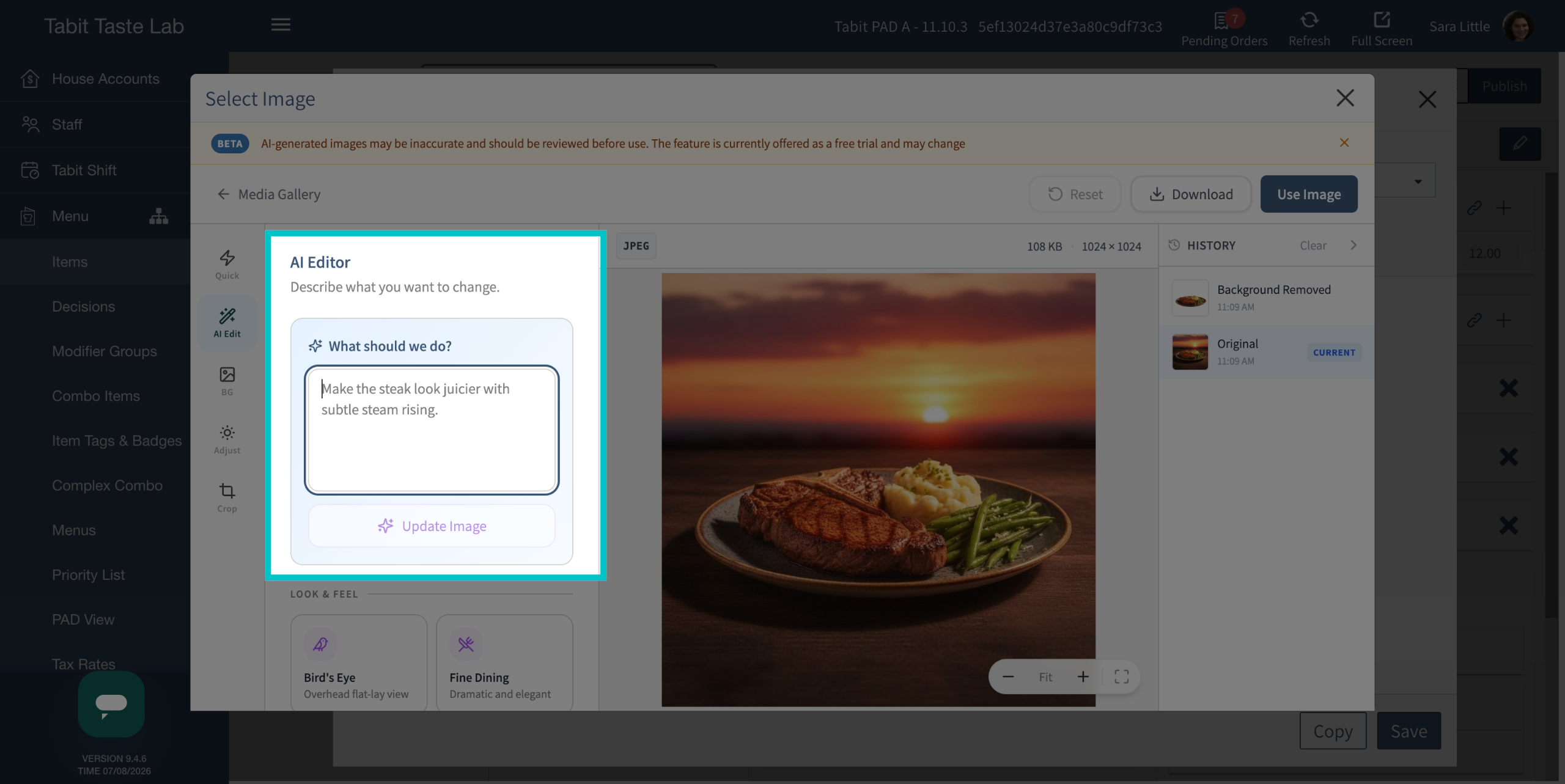 Open Quick Settings