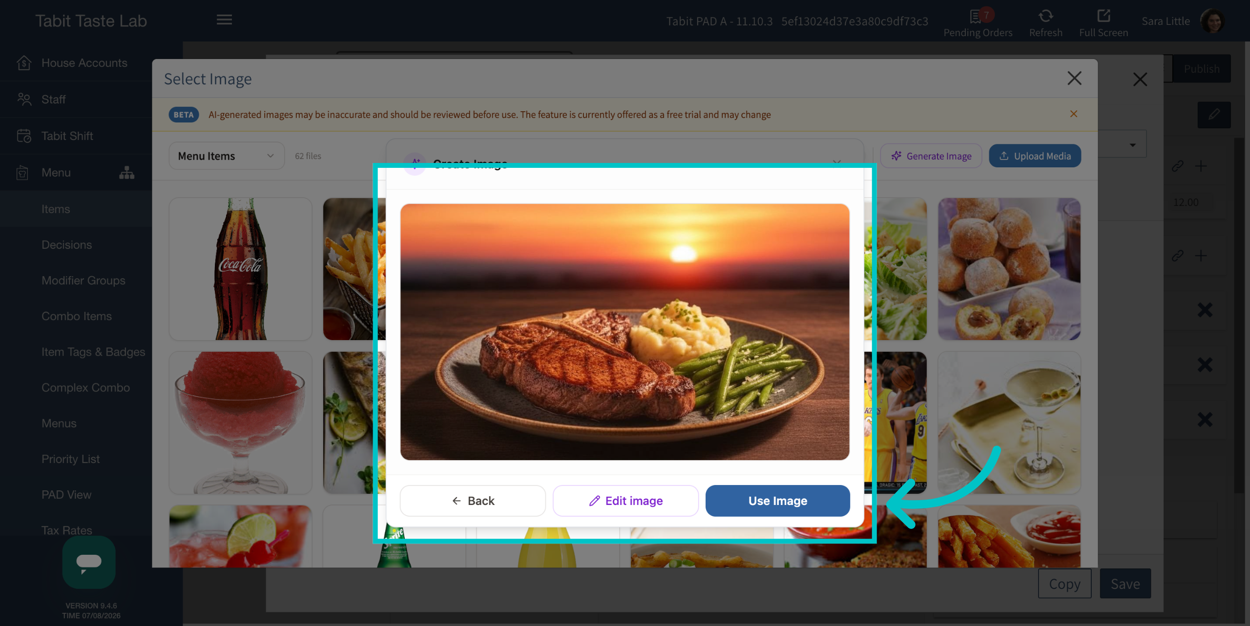 Confirm Image Usage