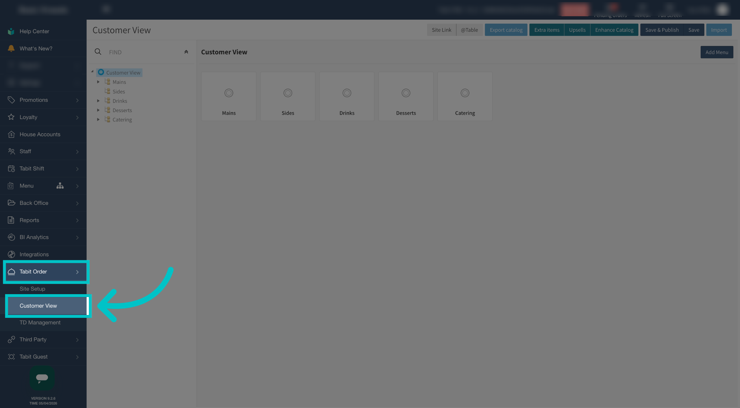 Open Customer View