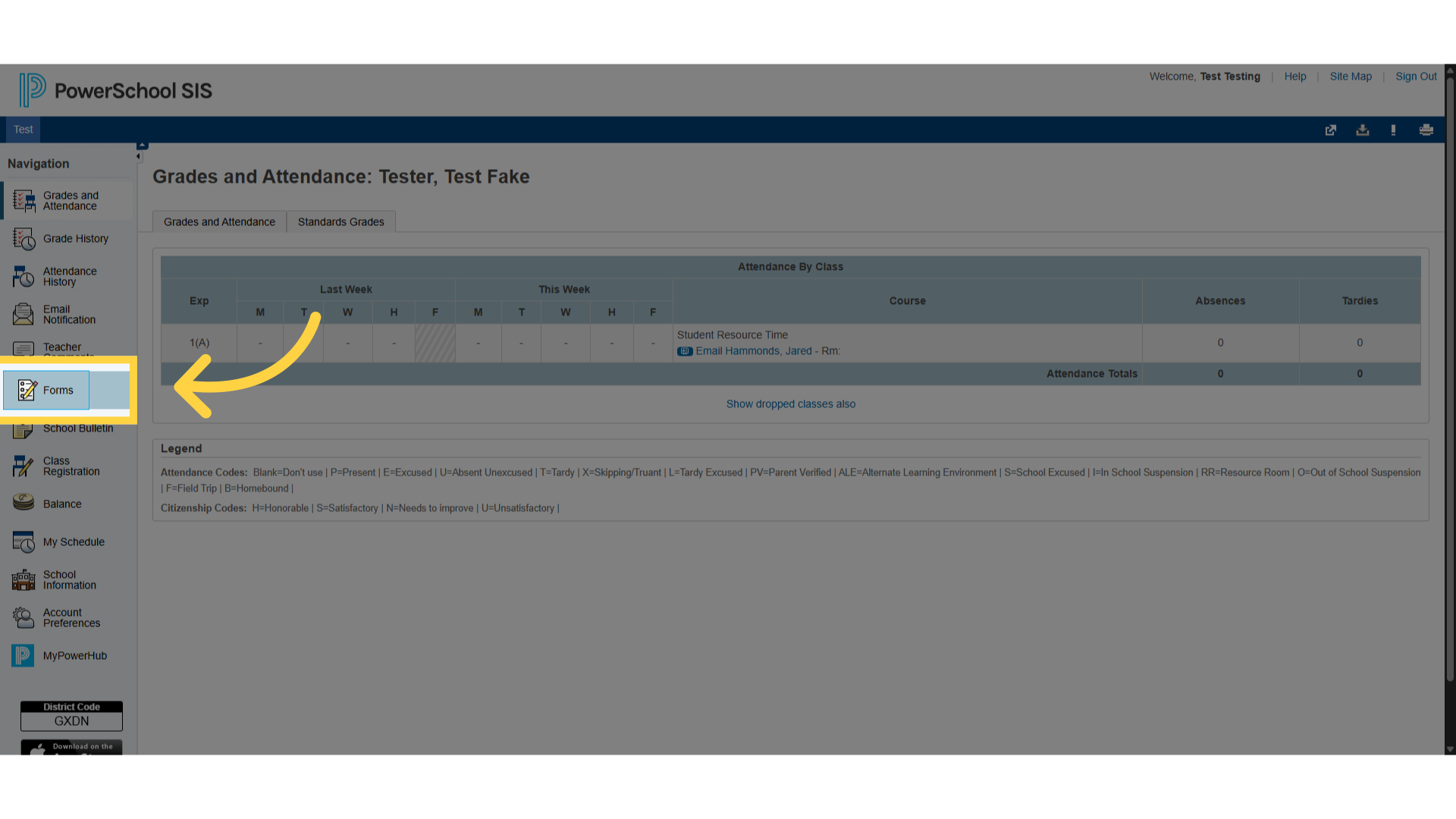 Click 'Forms'