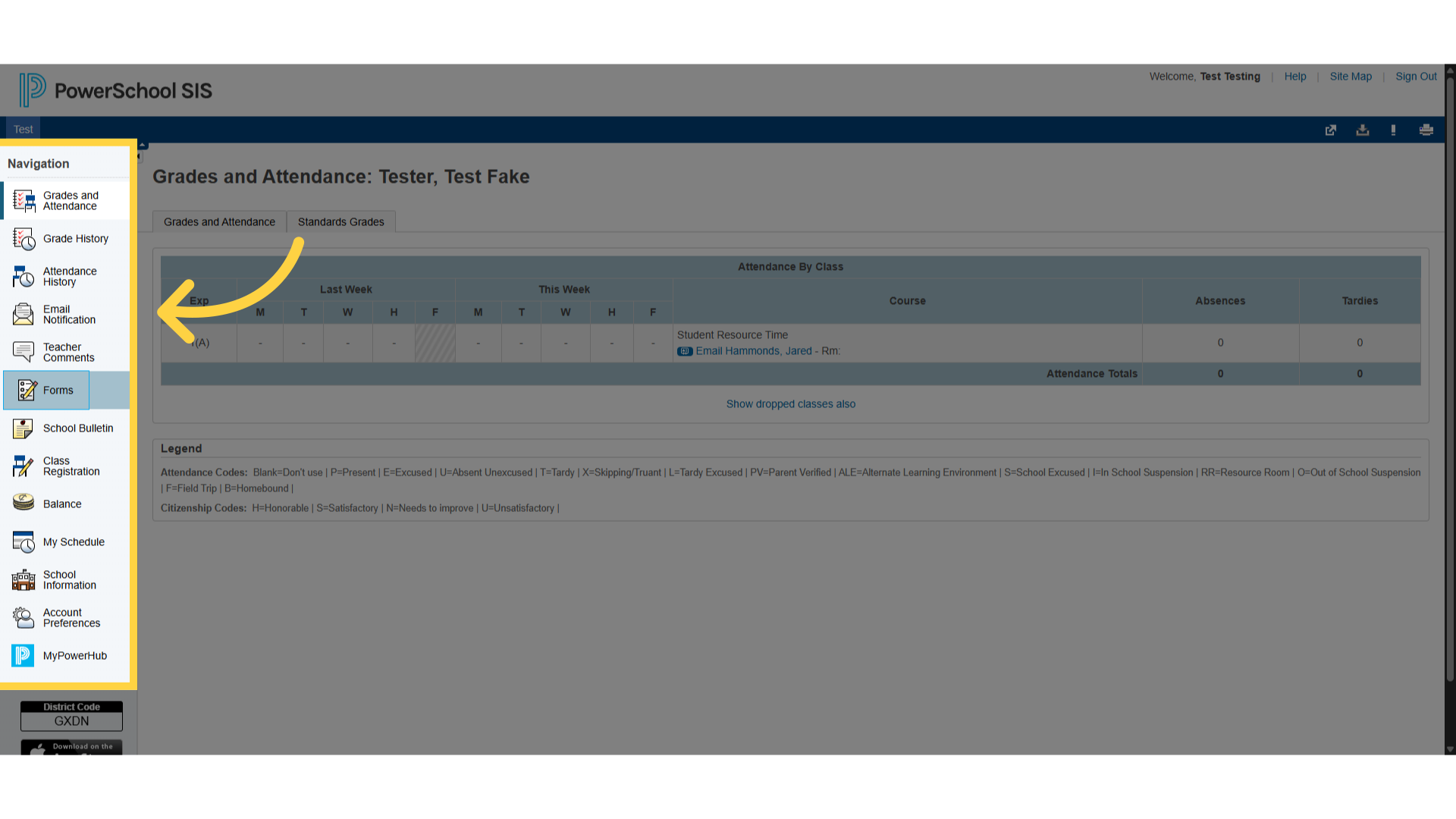 Log in to Powerschool