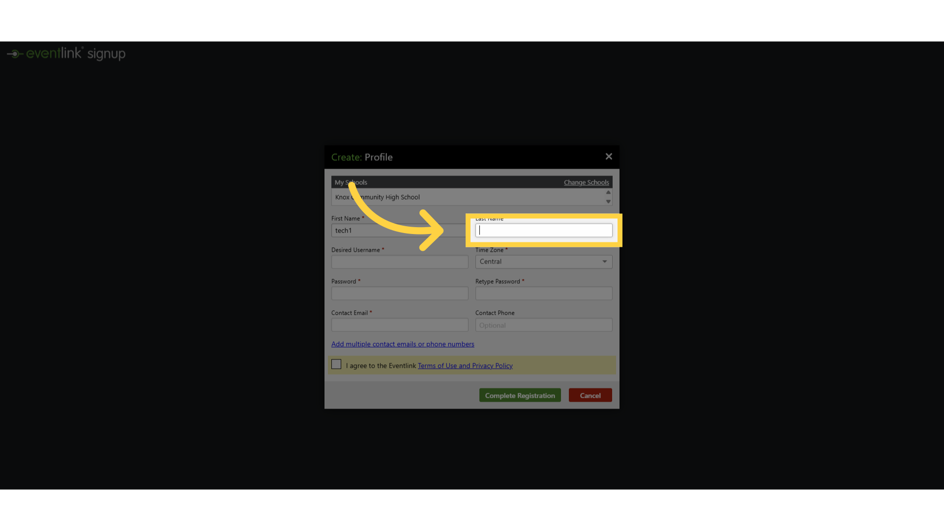 Click 'Last Name'
