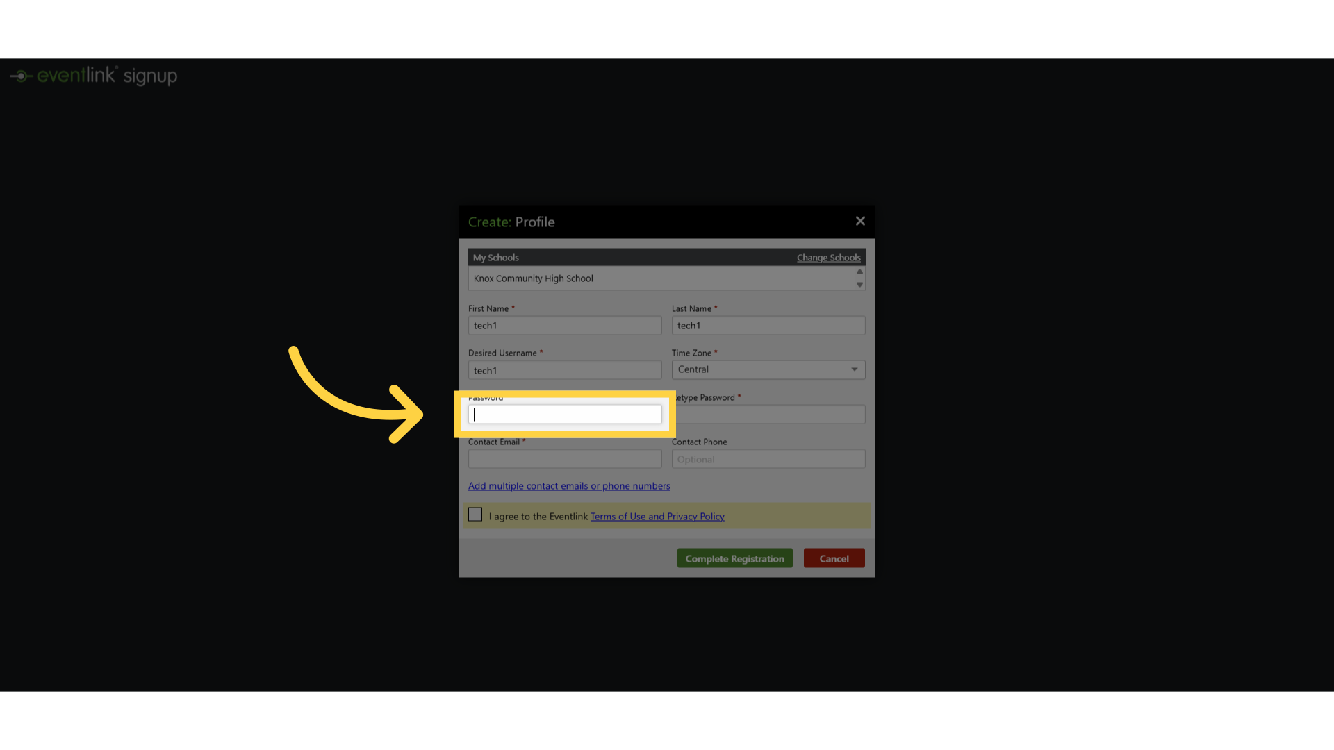 Click 'Password'