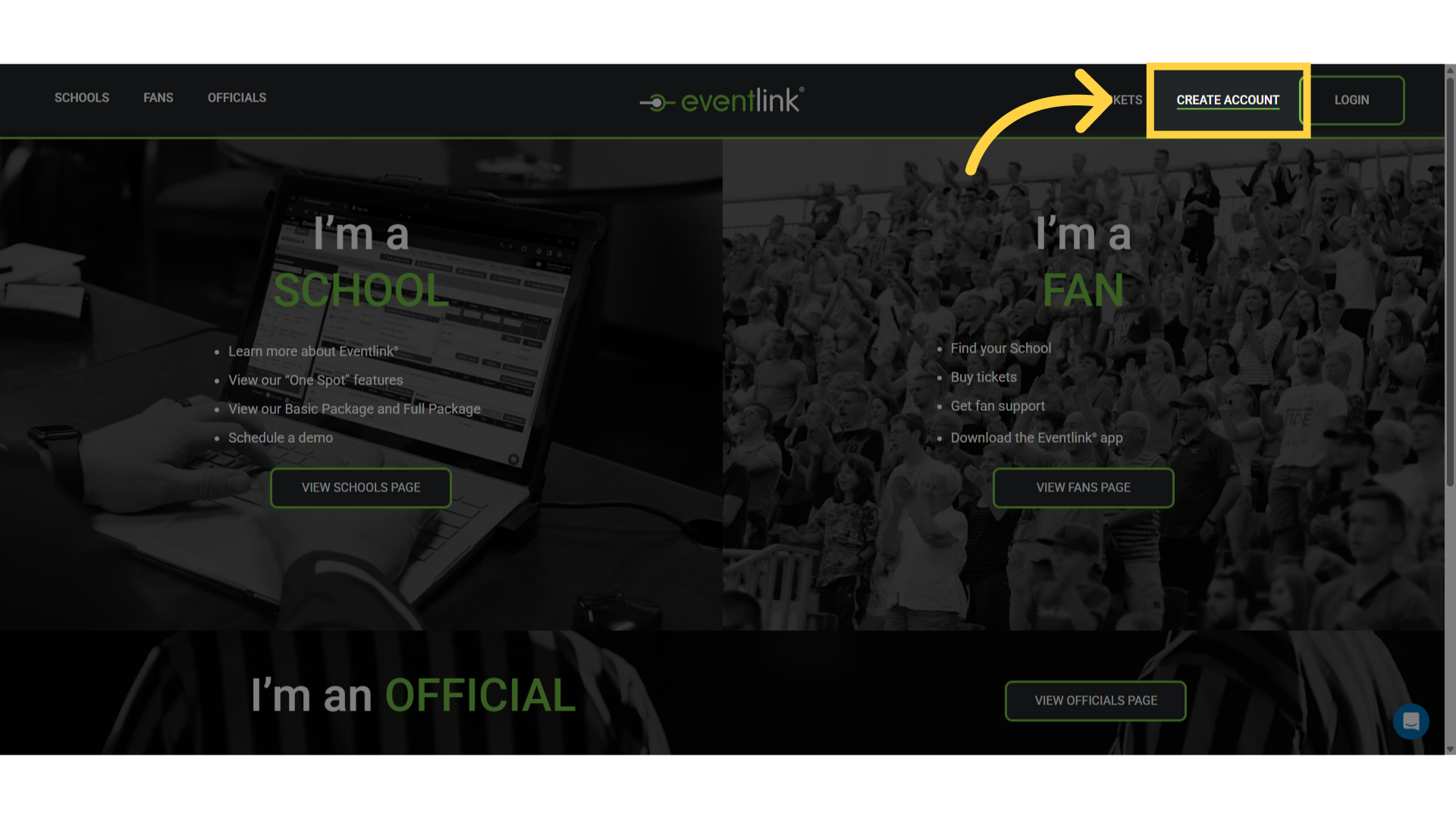 Click 'CREATE ACCOUNT'