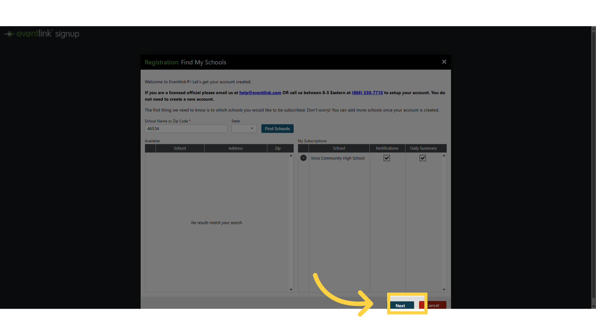 Click 'Next'