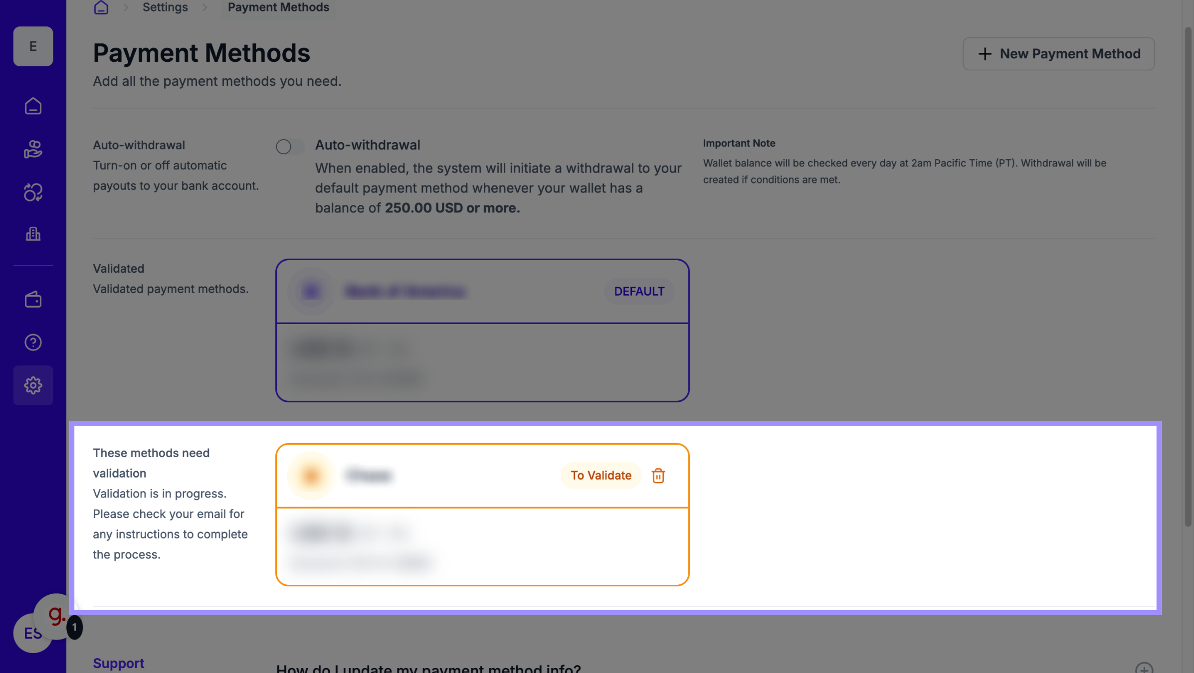 Wait for Account Validation
