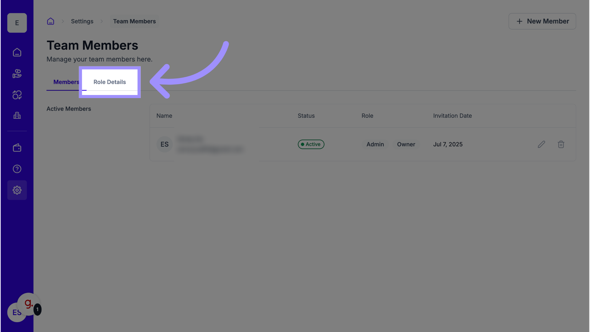 Click 'Role Details'