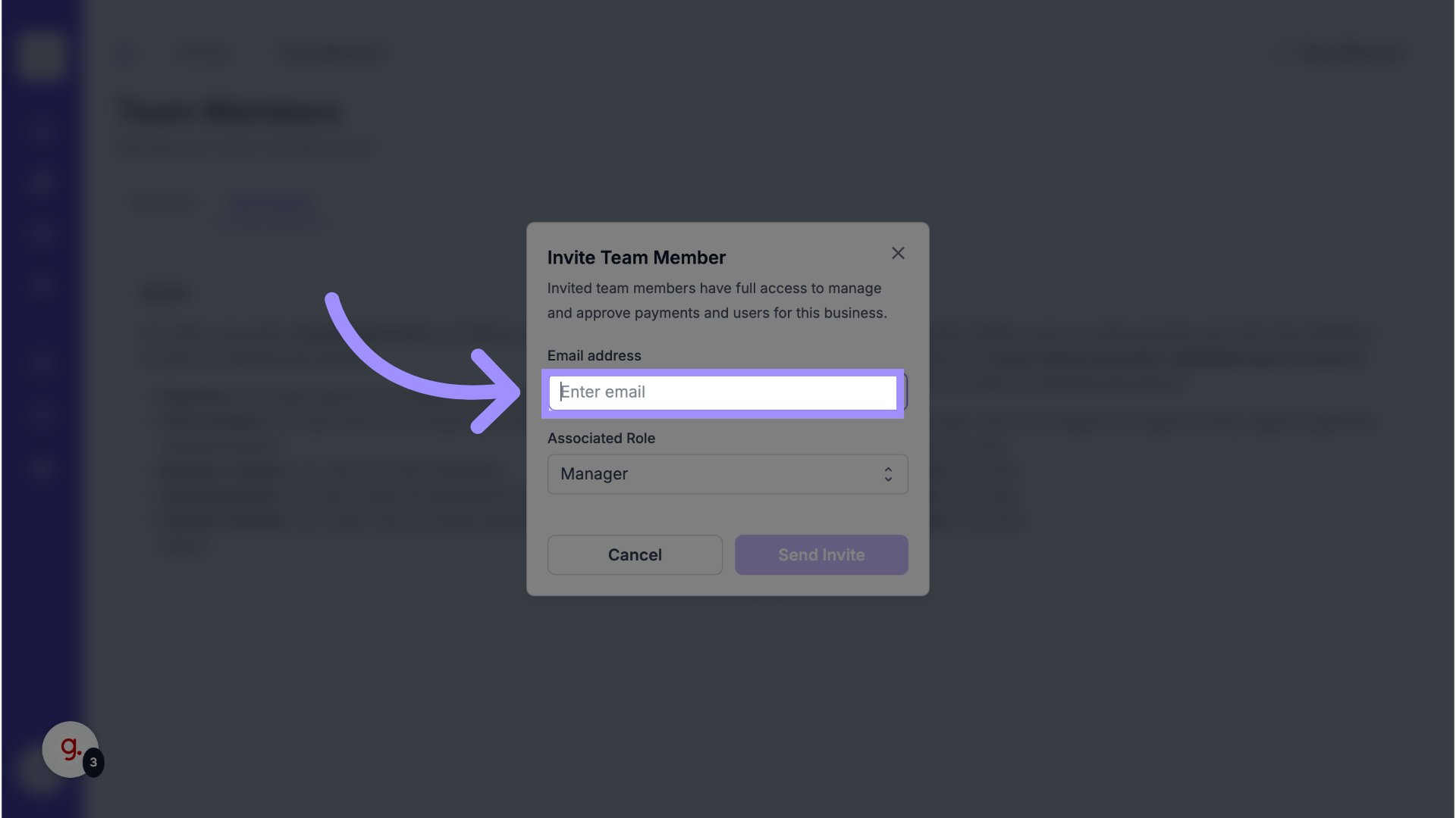 Enter Email Address