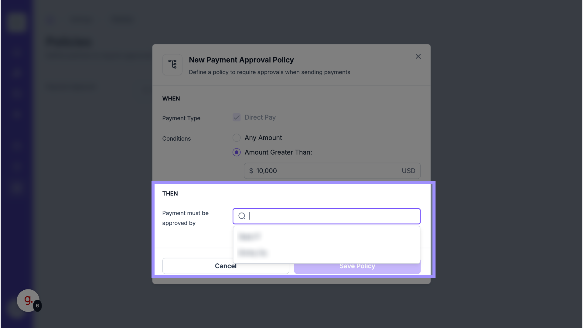 Choose Approvers