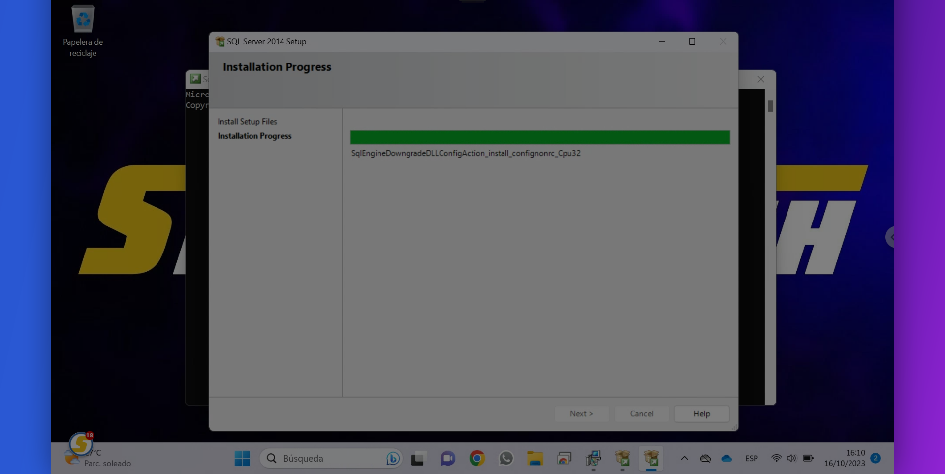 Allow the installation to continue