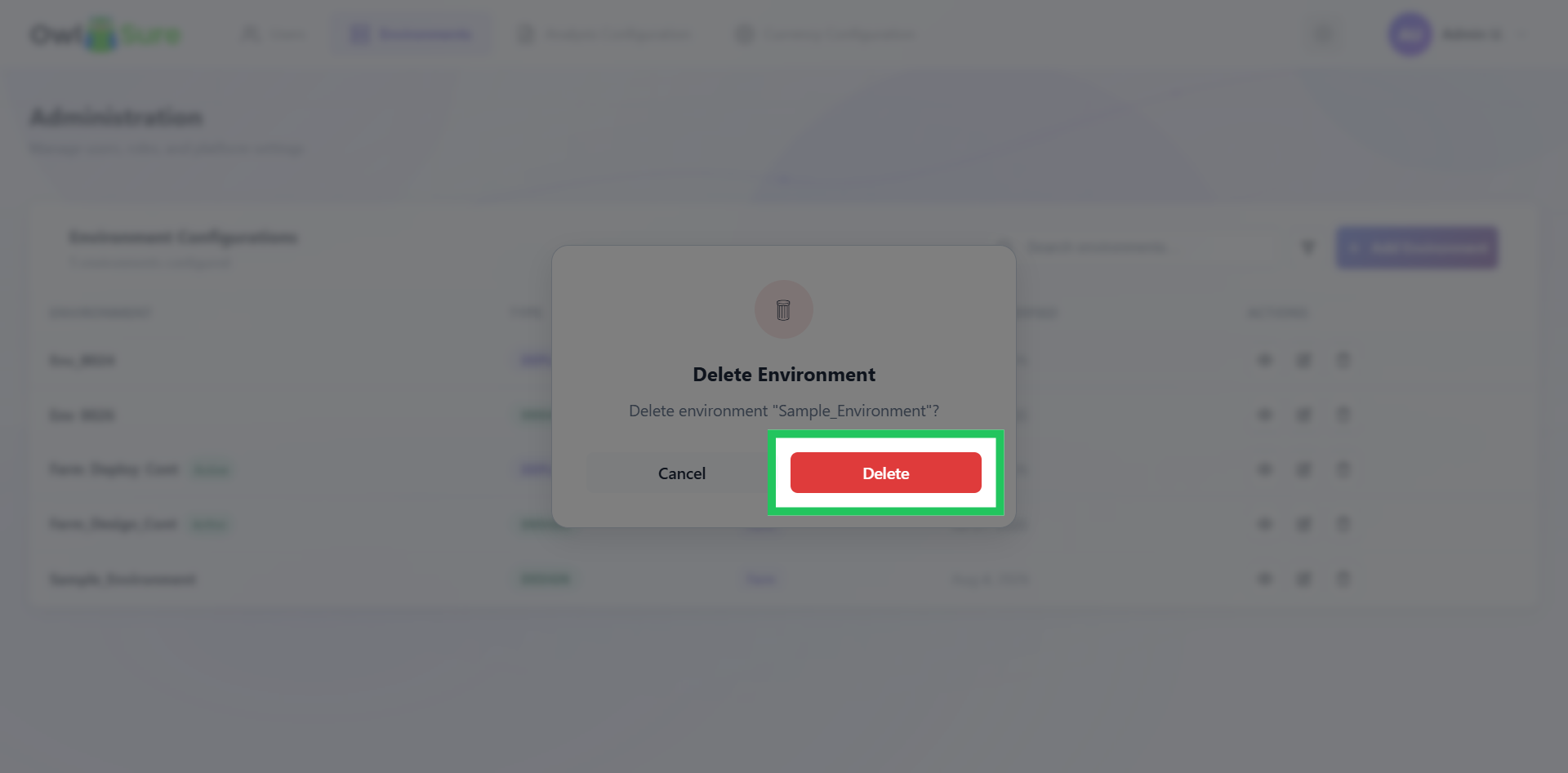 Confirm Deletion