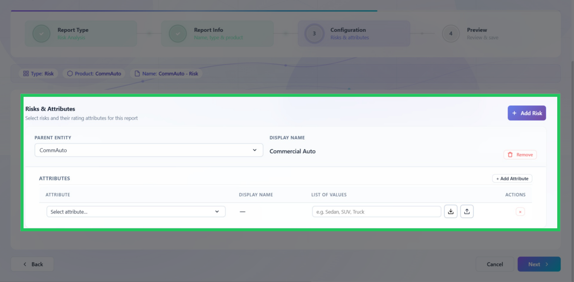 Configuring Entry