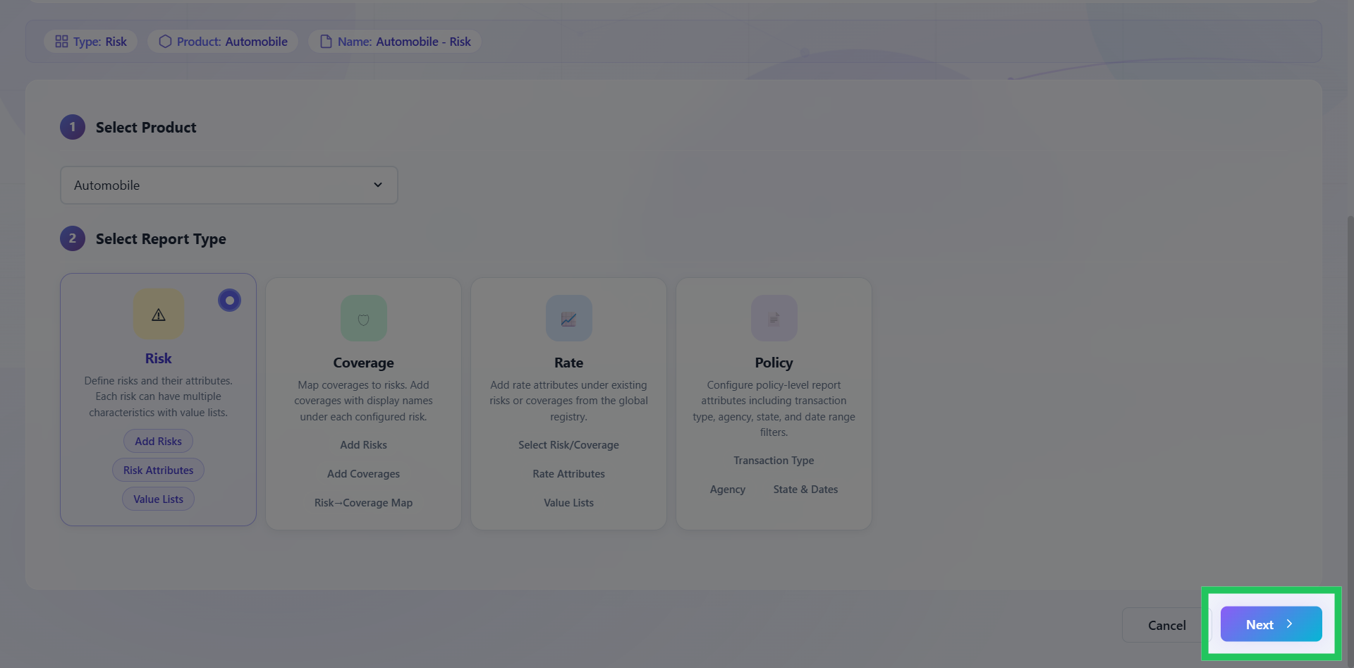 Configure Risk Analysis